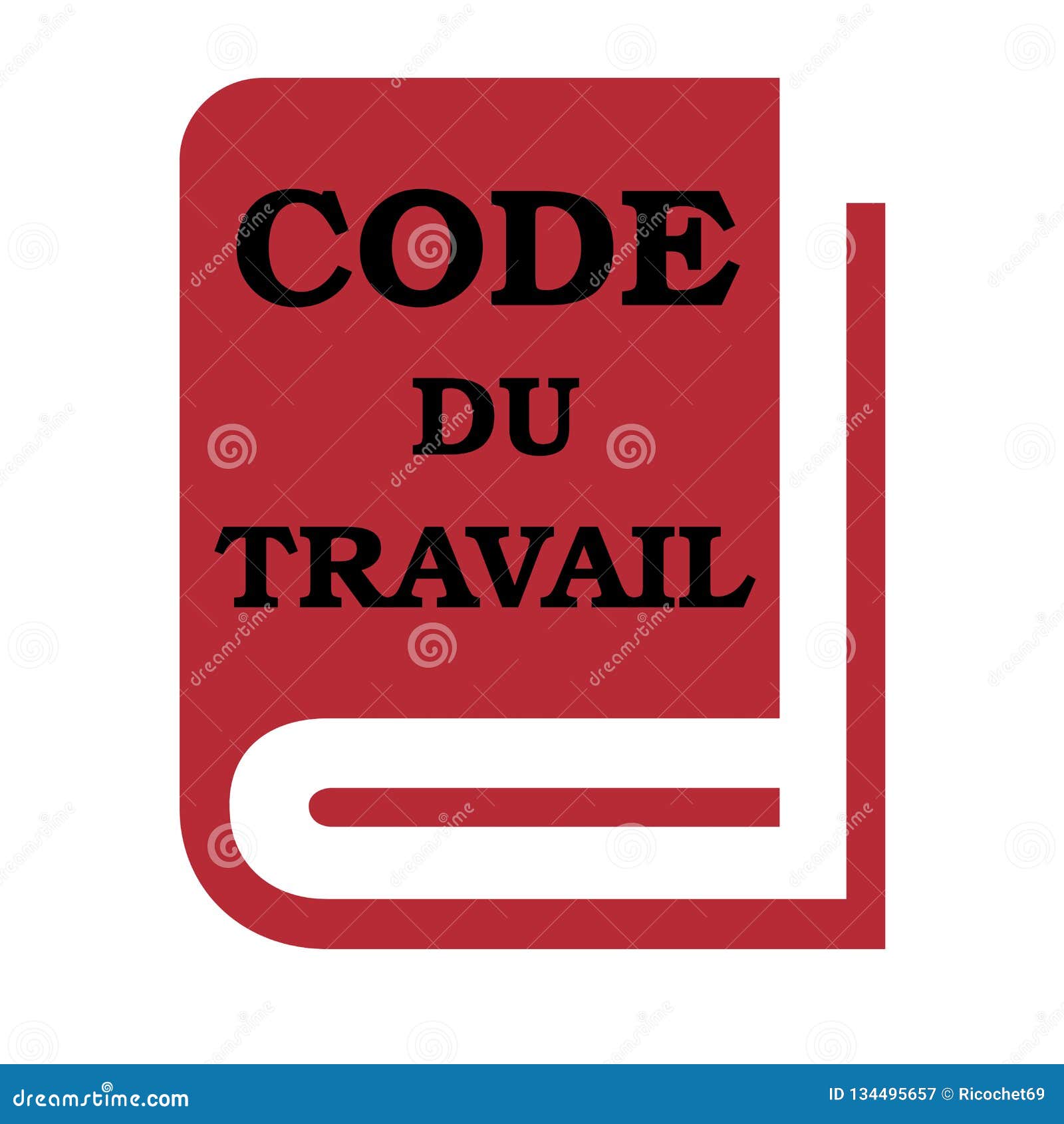 French Labor Code Book Called Code Du Travail in French Stock