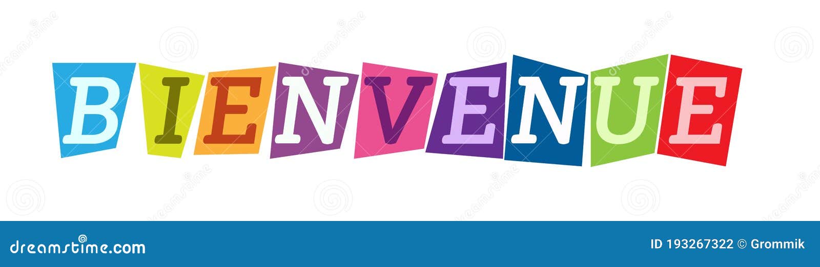 French Language. Vector Template for a Banner Stock Vector