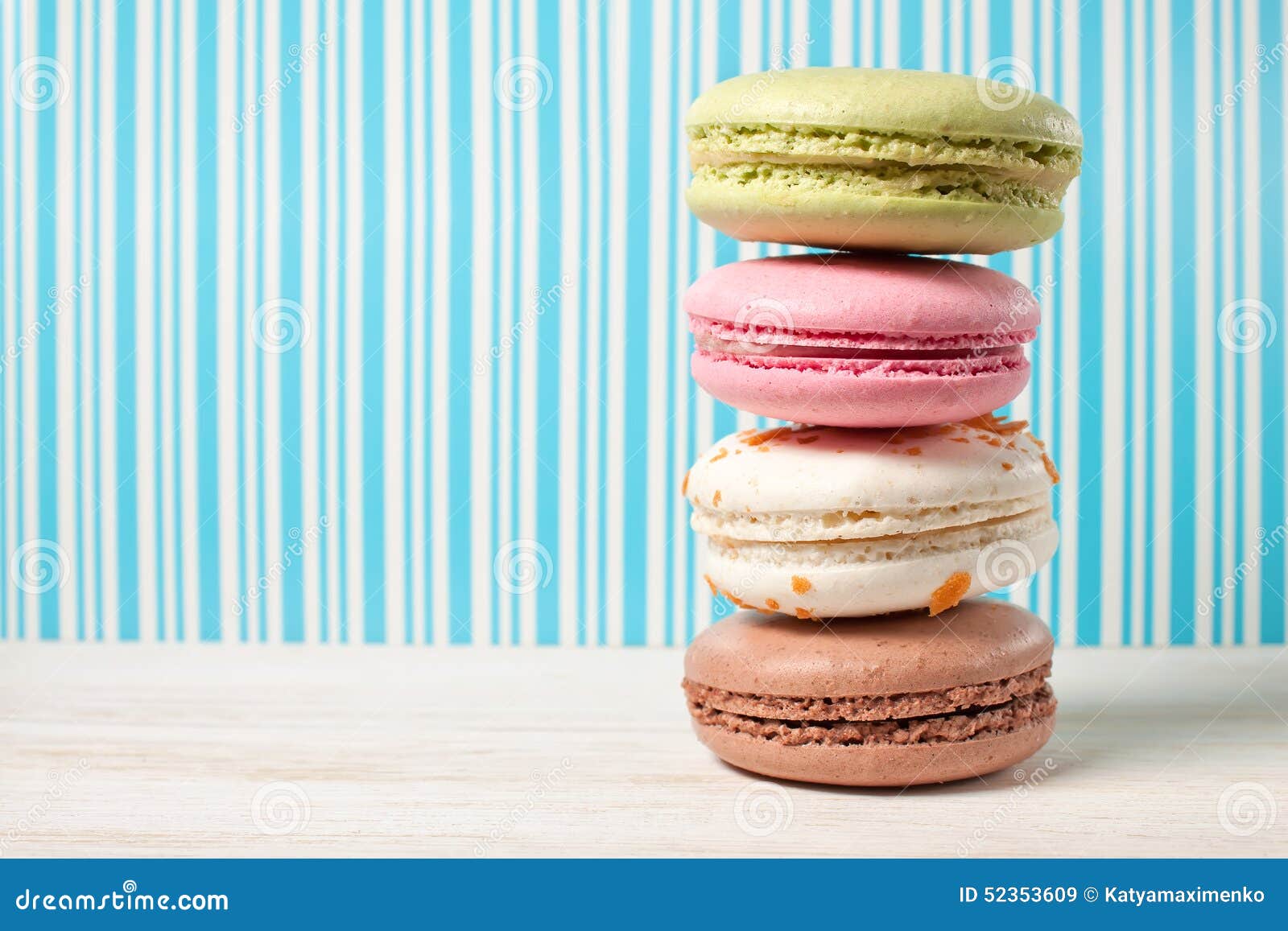 French macaroons .Dessert stock image. Image of macaron - 52353609