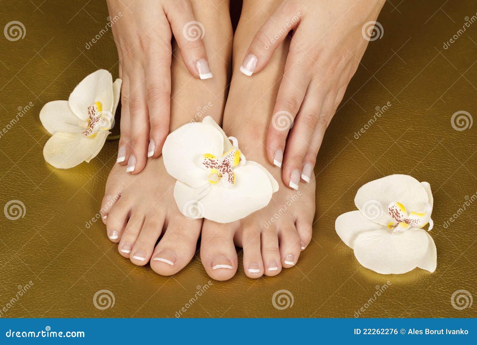 french manicure and pedicure