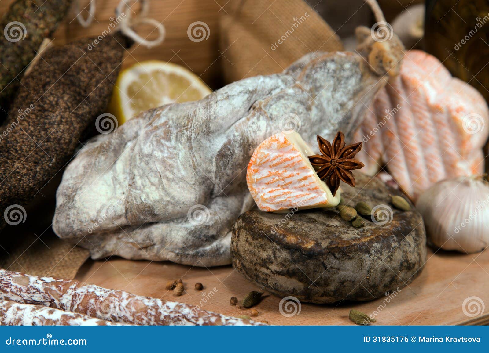 French meat with cheeses stock photo. Image of dinner 31835176