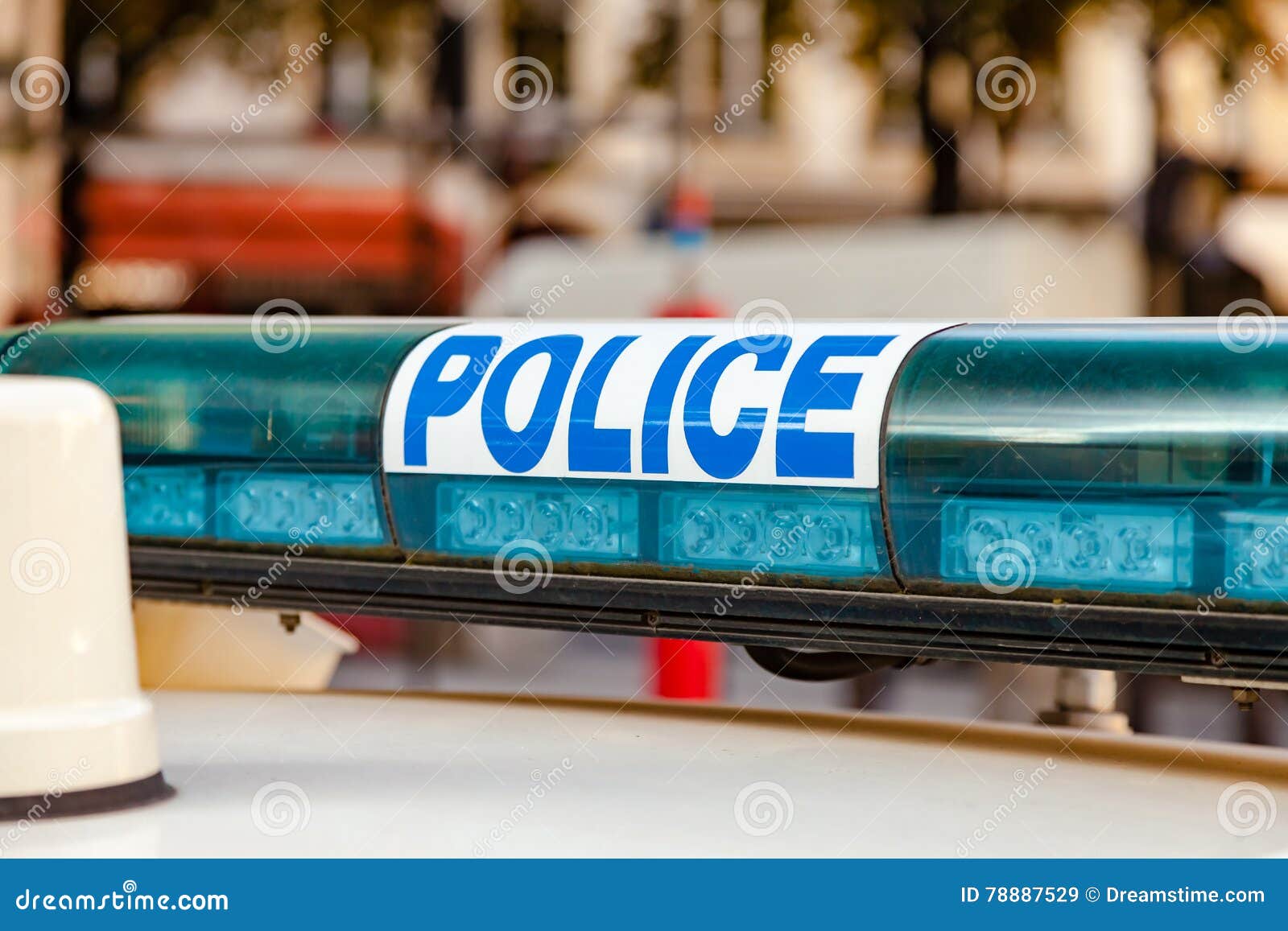 French Police Car Light Bar Editorial Stock Image Image of france