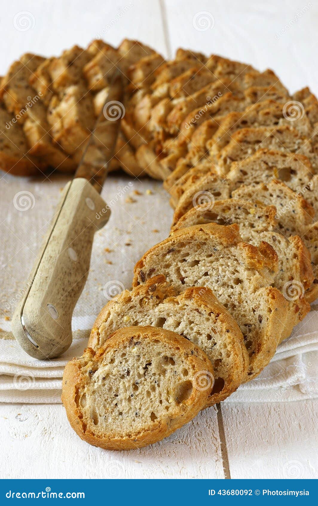 French rye bread stock photo. Image of slice, french 43680092