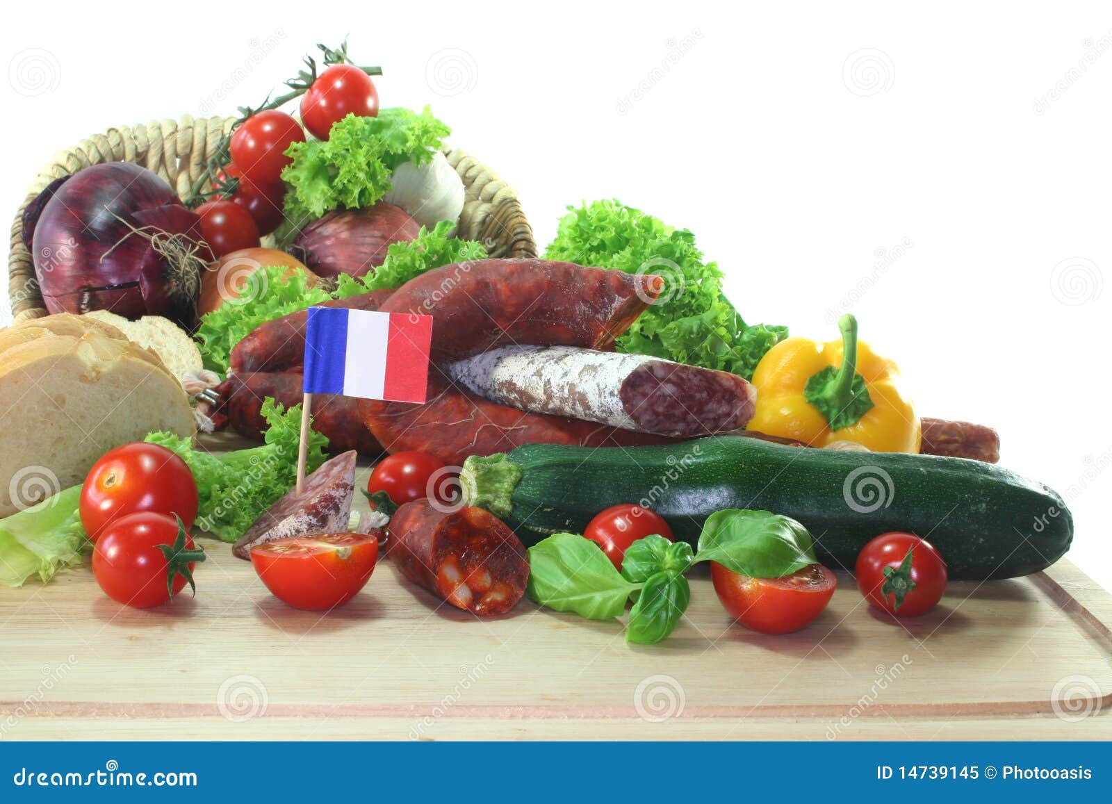 French salami stock image. Image of french, salami, smoked 14739145