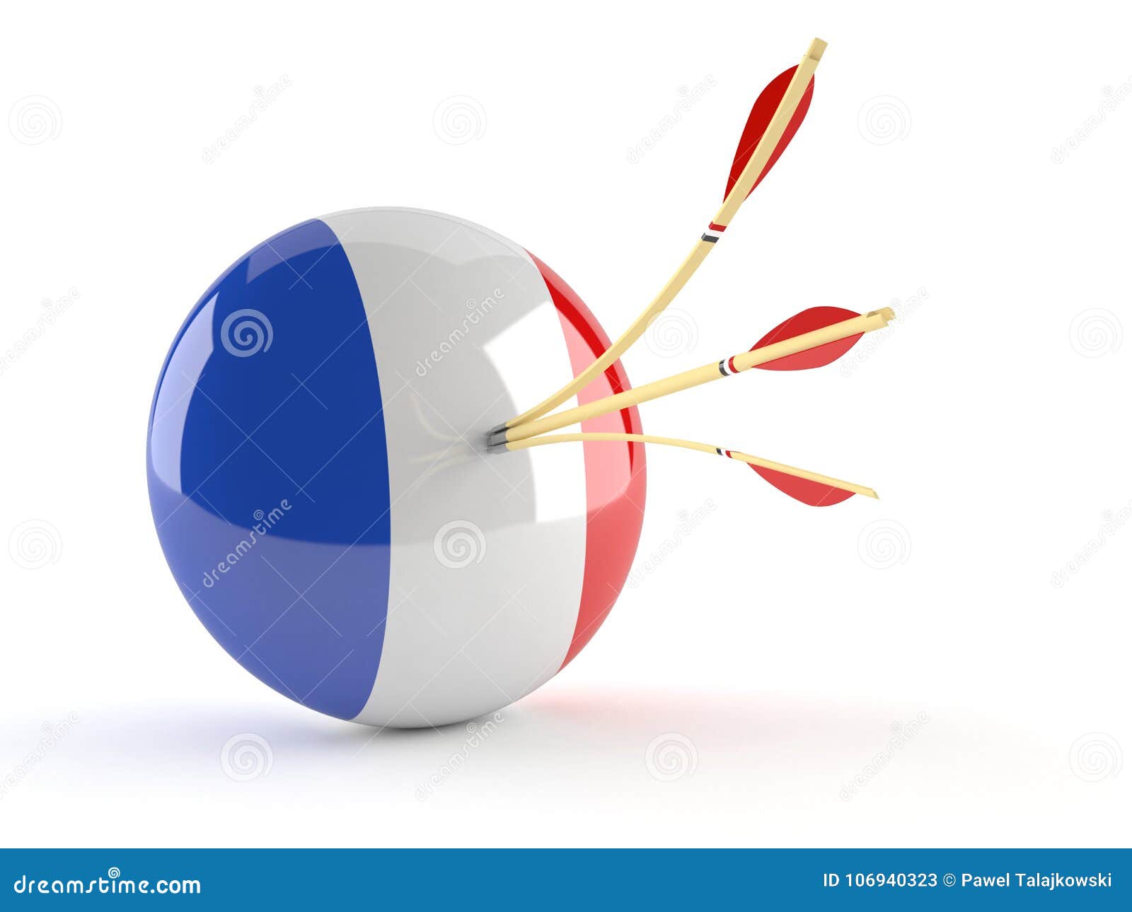French target stock illustration. Illustration of flag 106940323