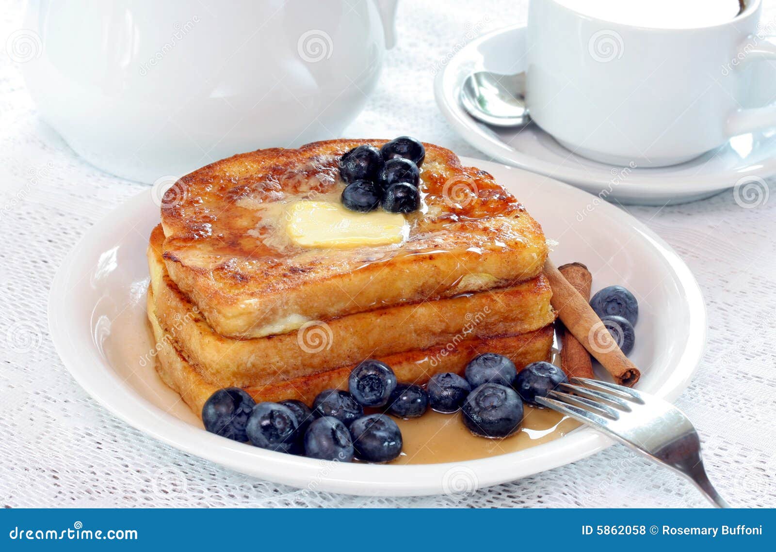French Toast Dish Made Of Fried Sliced Bread Soaked In Eggs And Milk
