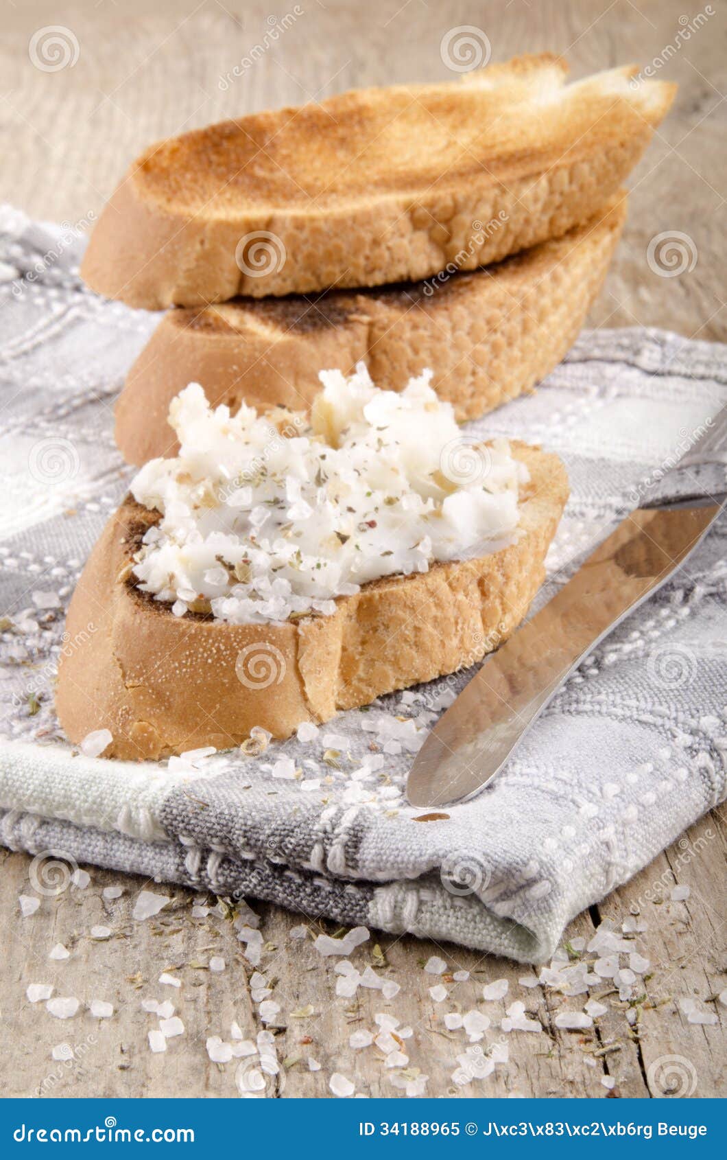 French Toast with Home Made Lard Stock Image Image of wood, knife