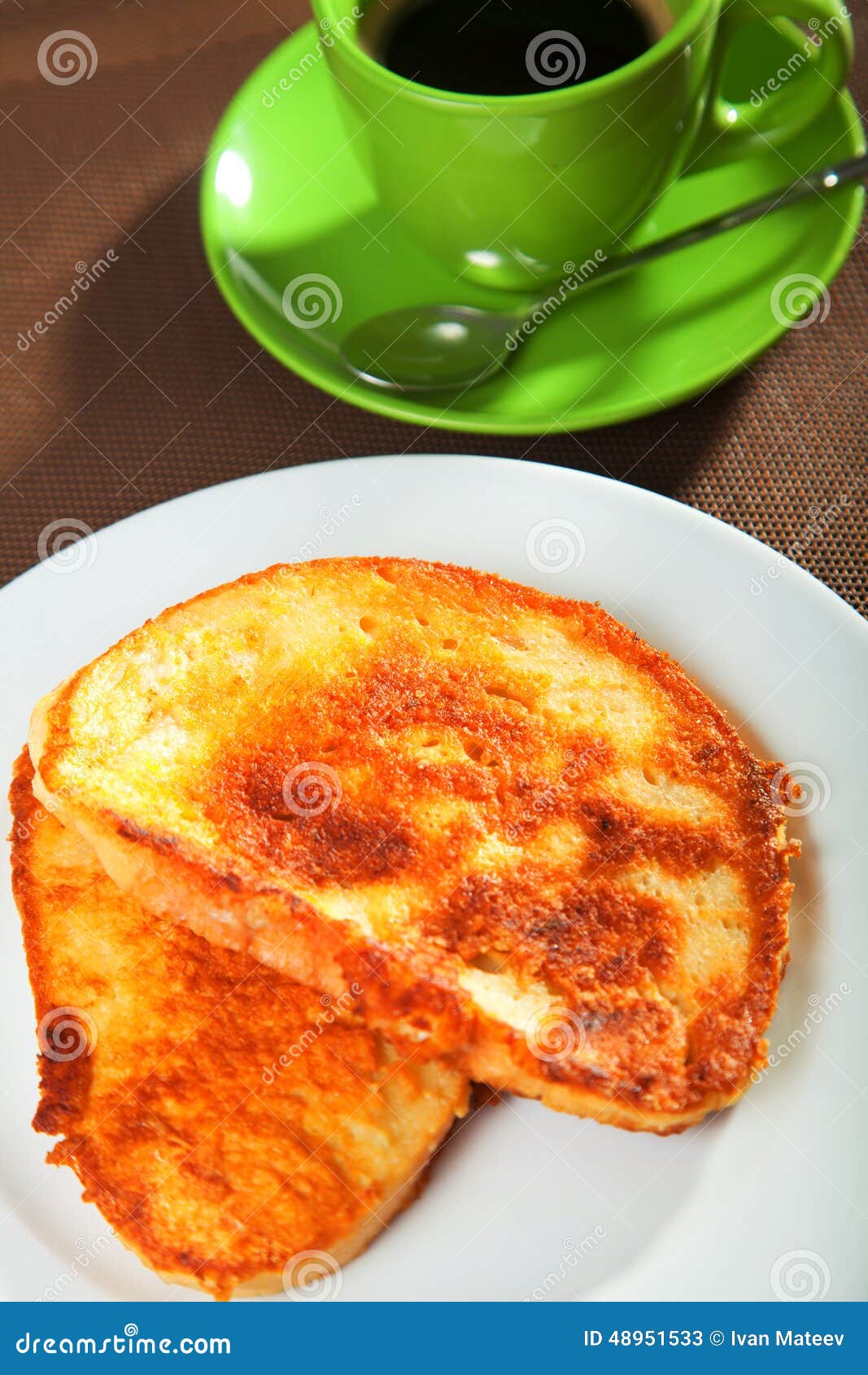 French toast with jam stock image. Image of shot, close 48951533