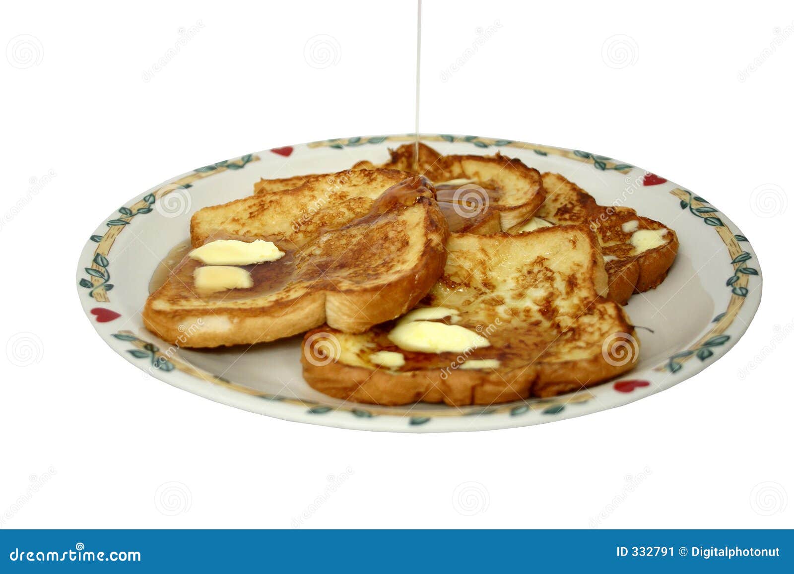 French Toast Over White stock image. Image of morning, french 332791