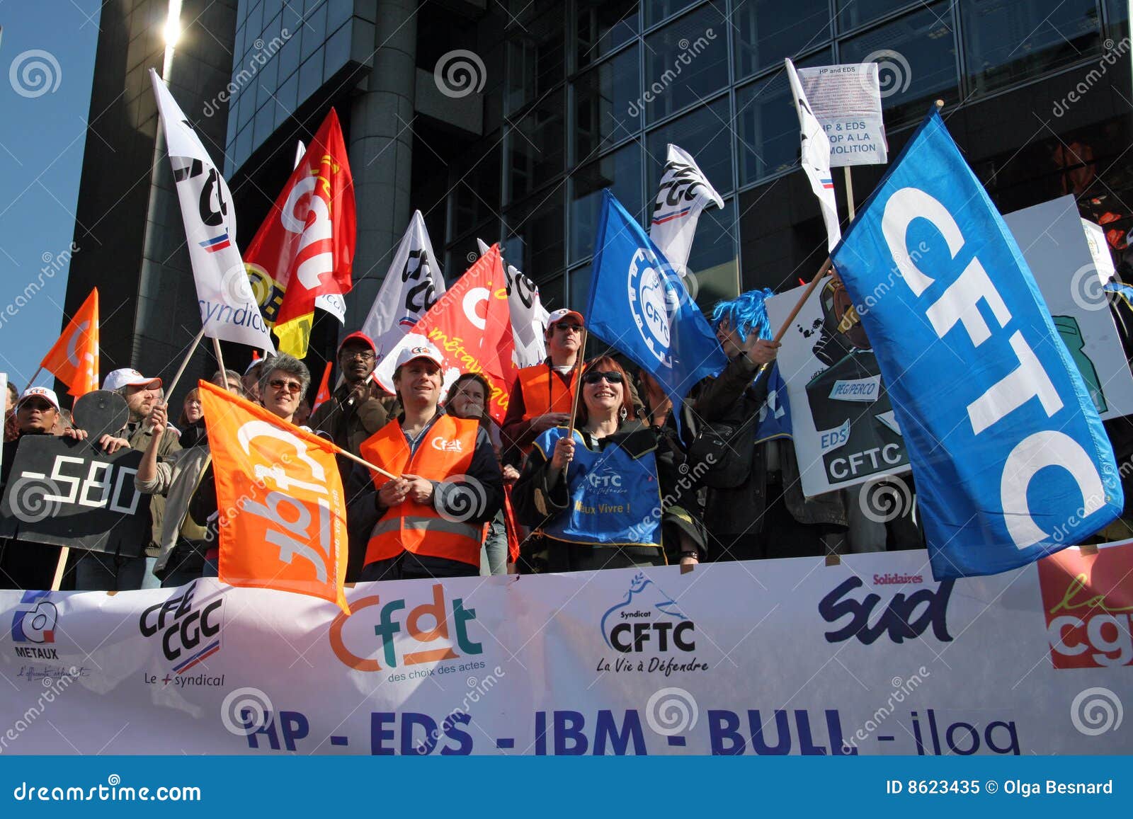 French Trade Unions Demonstrate in Paris Editorial Image Image of
