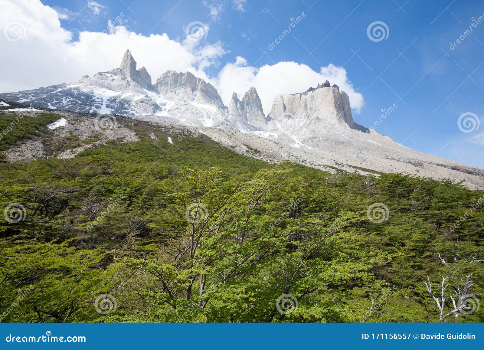 french valley landscape, torres del paine, chile