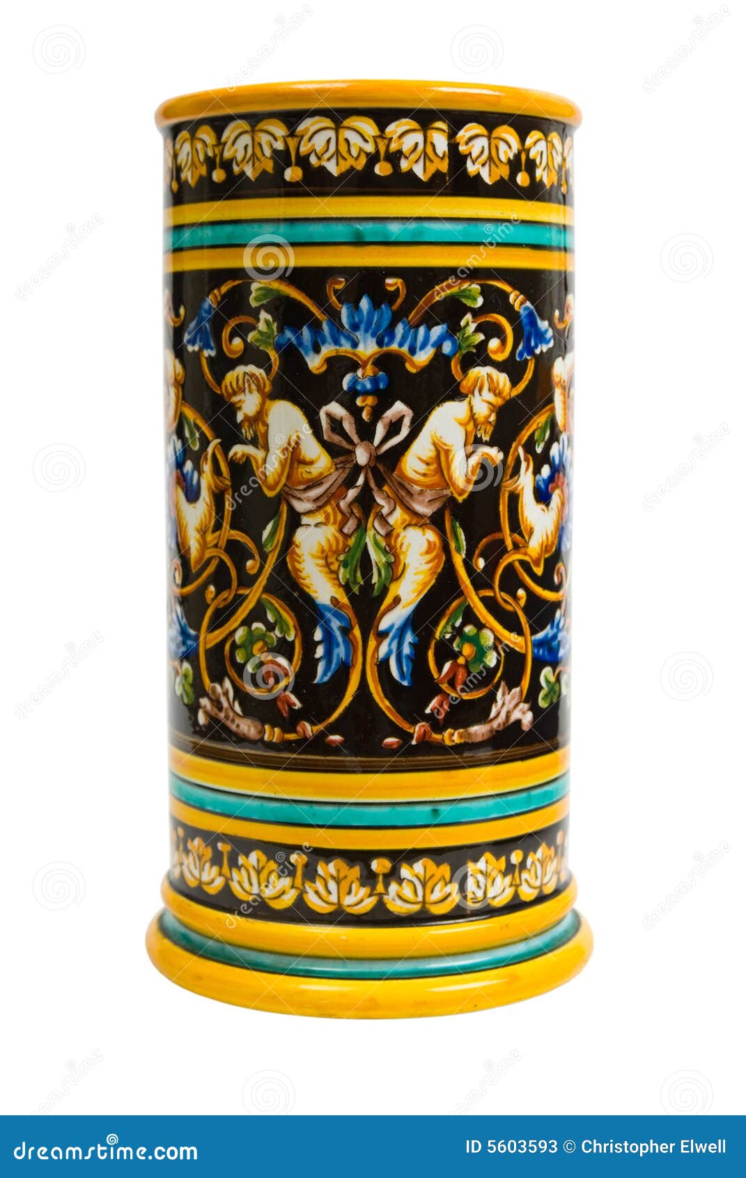 French Vase stock image. Image of vase, gien, cylindrical 5603593