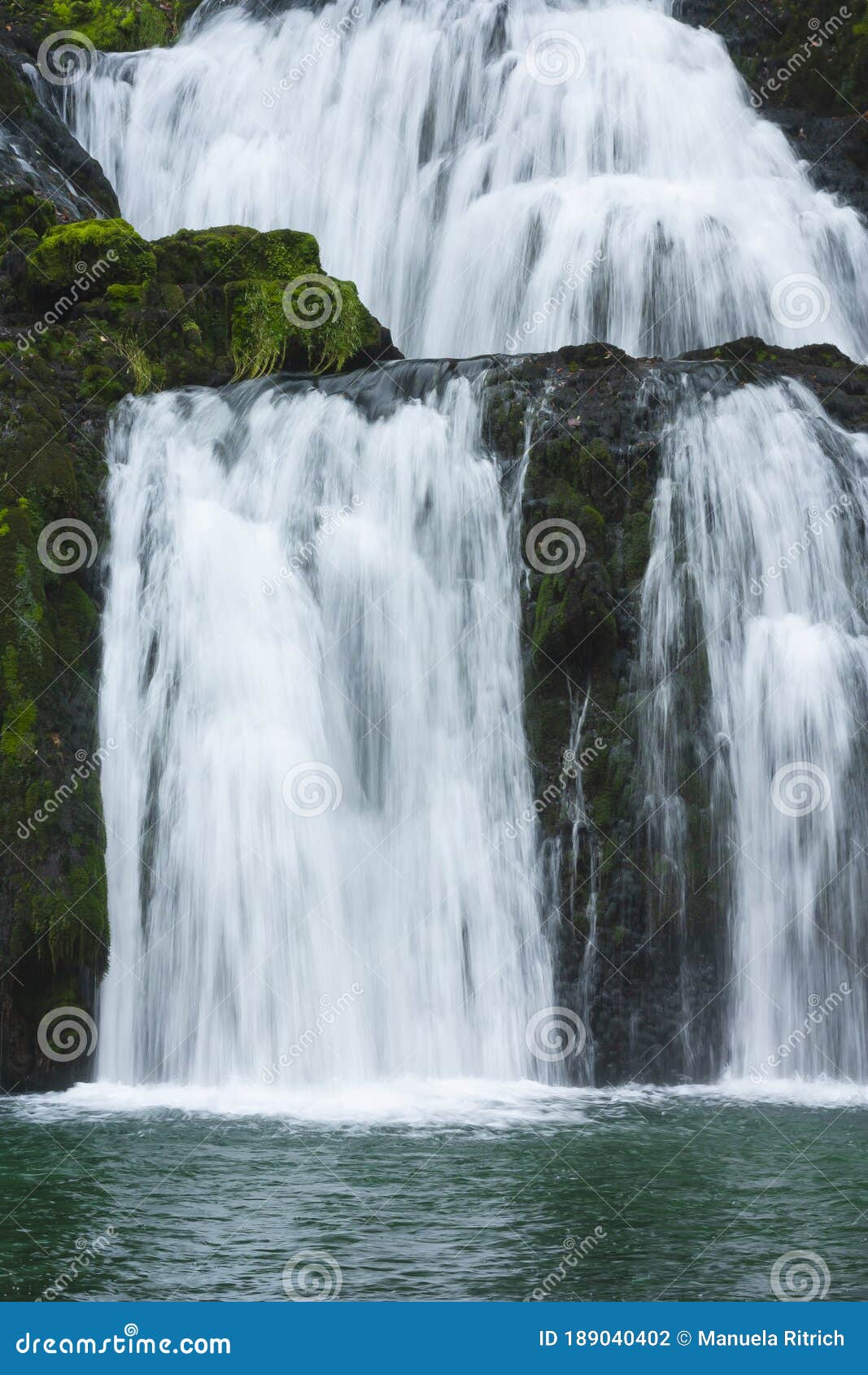 French waterfall stock photo. Image of source, vegetation 189040402