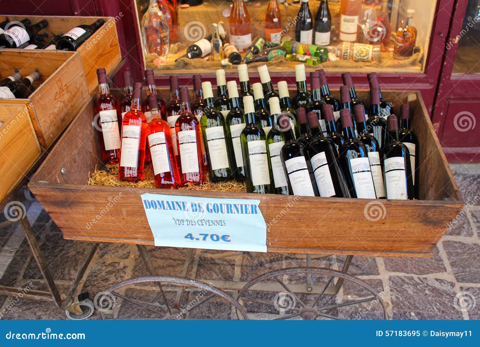 Wine Shop La Cantina With A Wide Display Of Wine Bottles Inside Of The