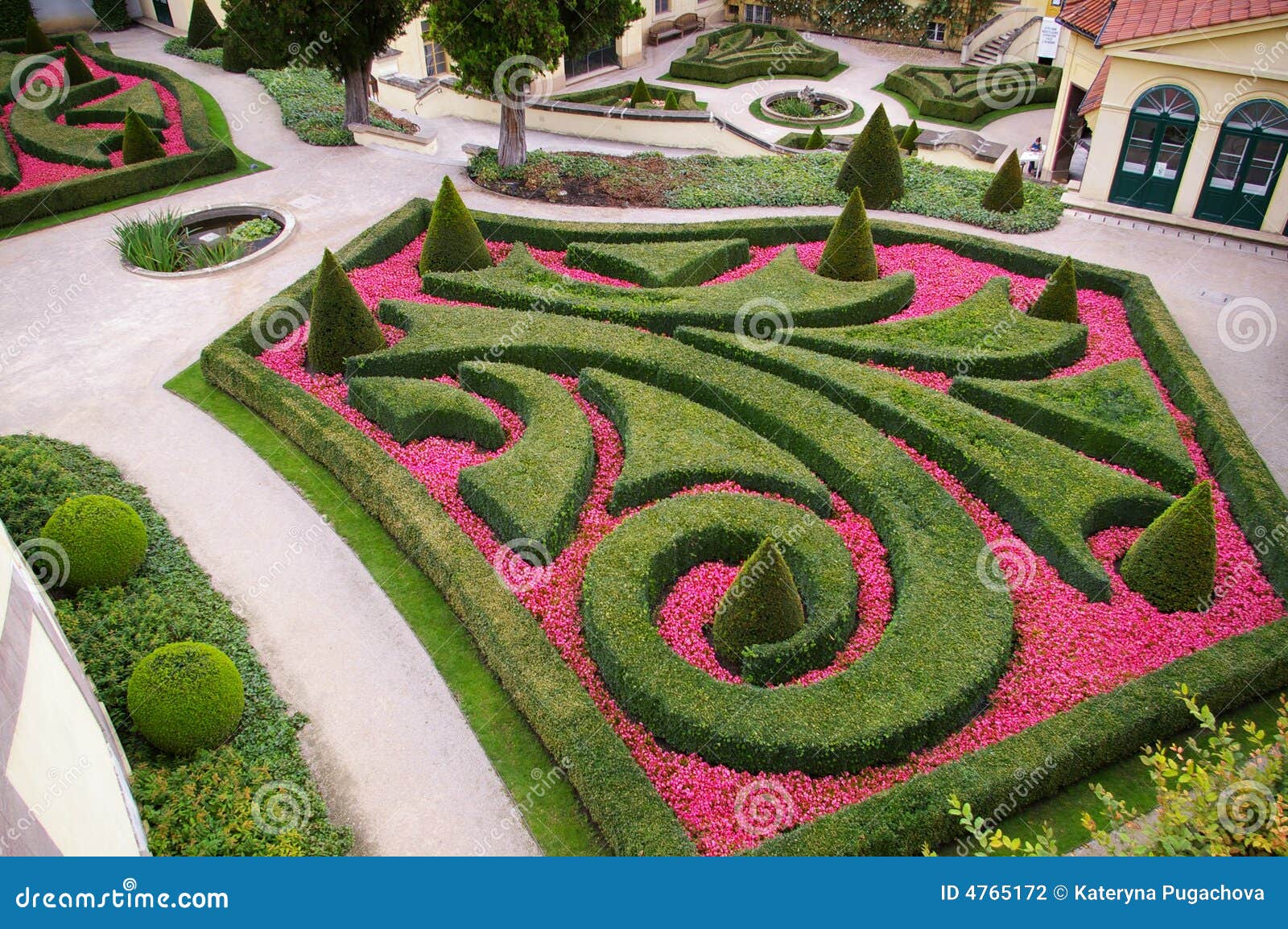 A French yard stock photo. Image of pink, refinement, decorated 4765172