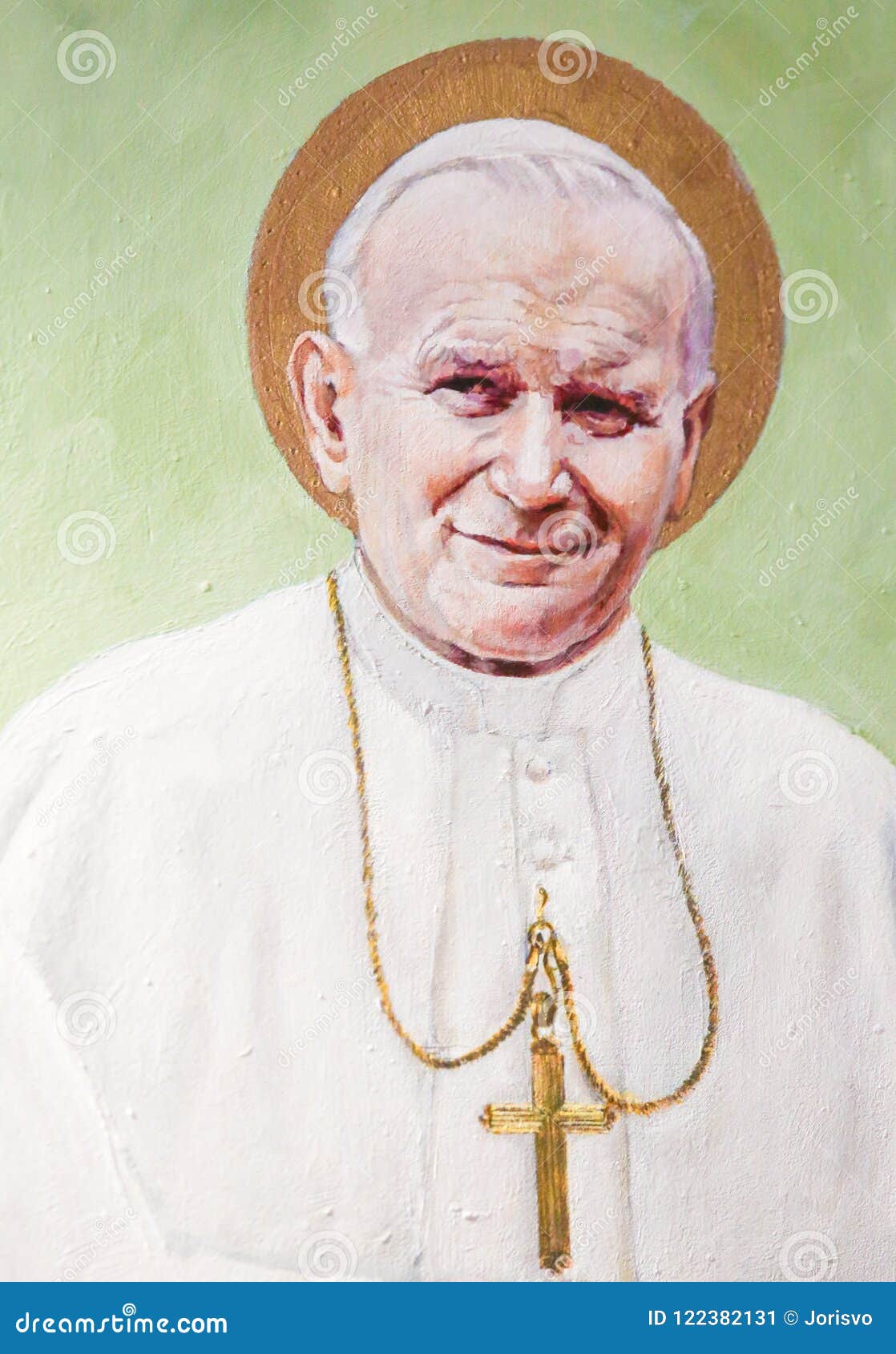 Fresco De Papa Juan Pablo II Foto editorial - Ilustración de paul, charles:  122382131