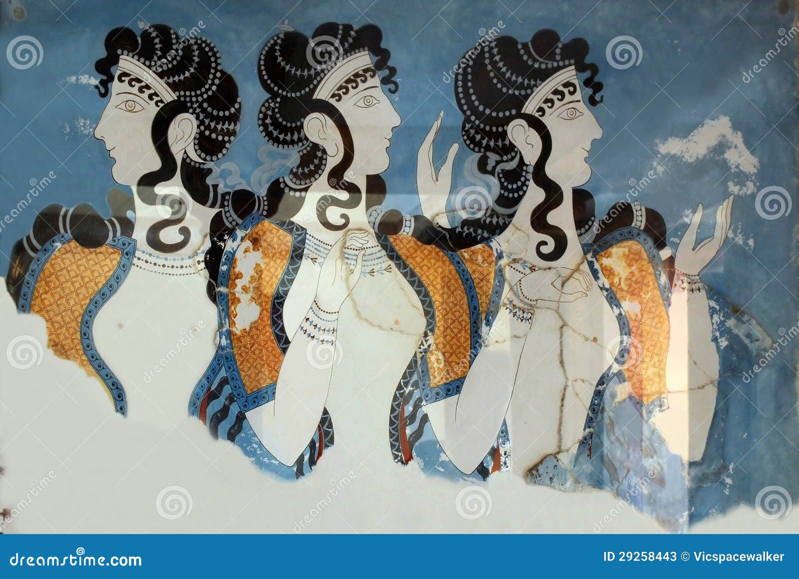 fresco ladies in blue