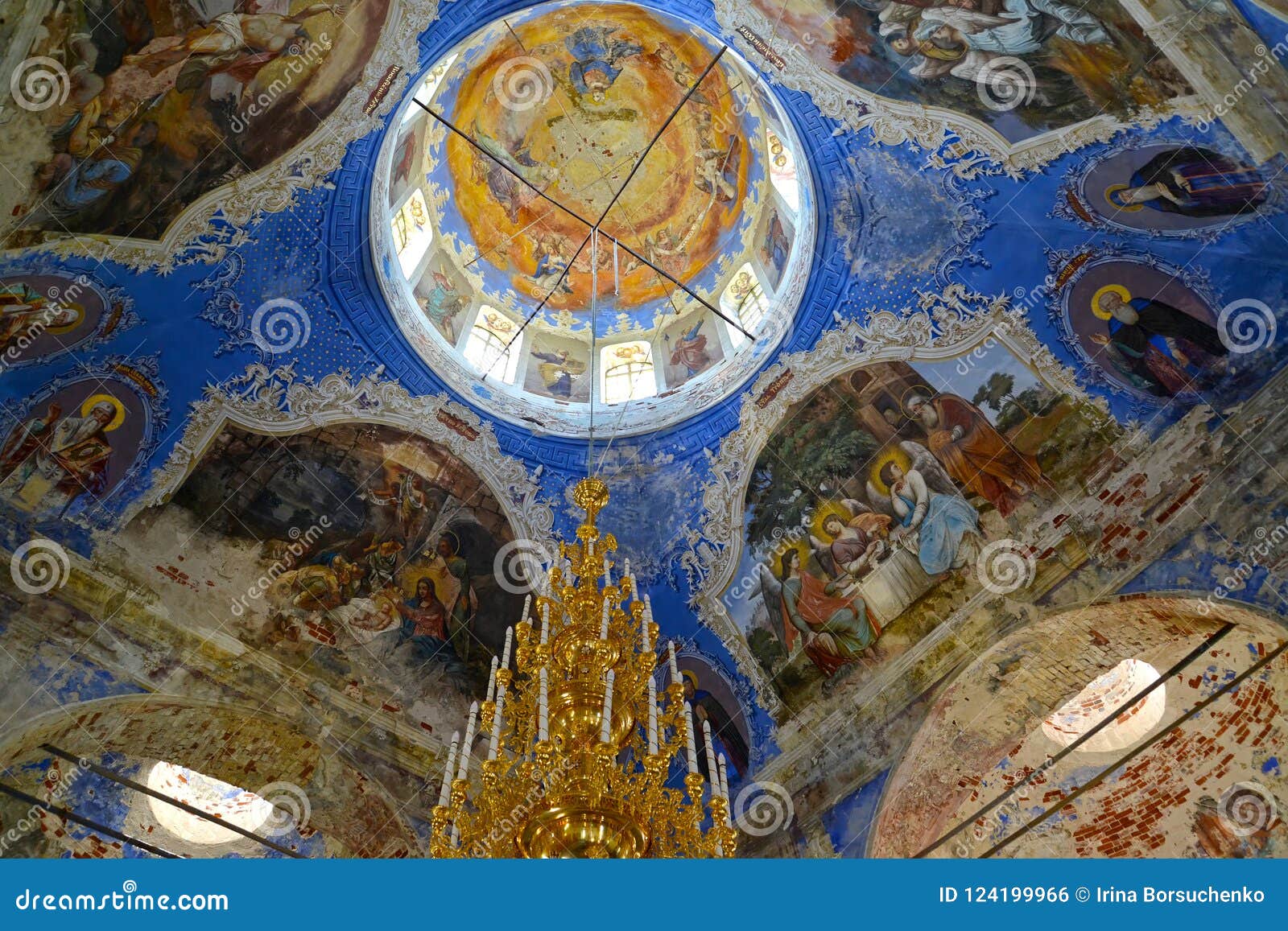 frescos of subdome space. church of the fedorovsky icon of the mother of god. uglich, yaroslavl region