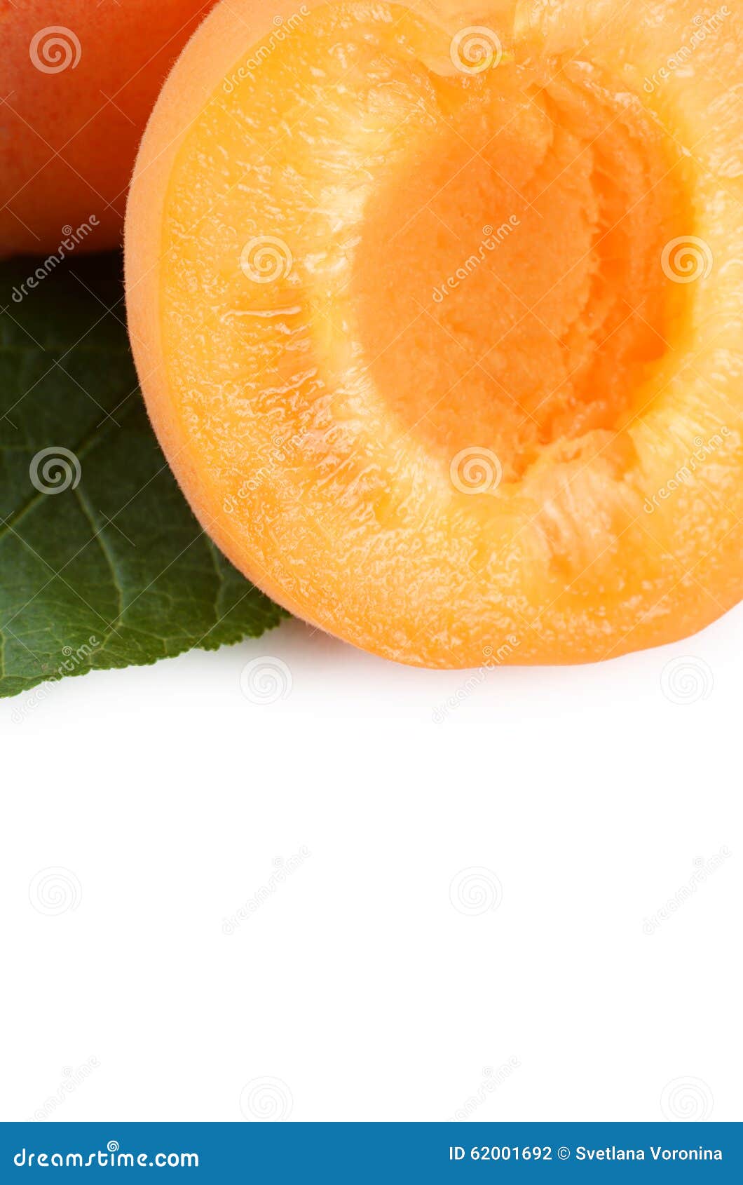 Fresh Apricot With A Leaf Stock Photo Image Of Background 62001692