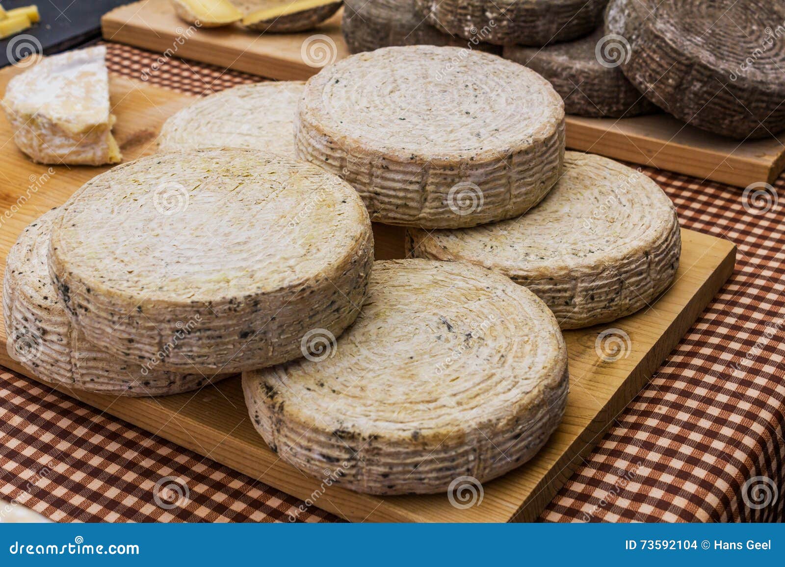 Fresh artisan cheese stock photo. Image of eating, market 73592104