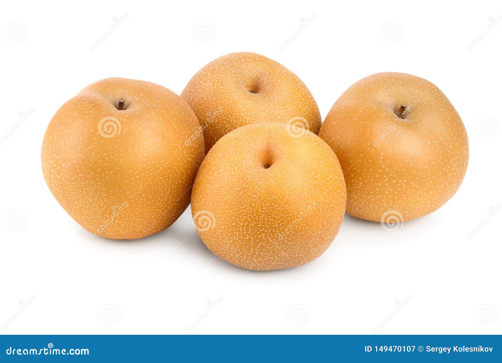 Fresh Asian Pear Isolated on White Background Stock Image Image of