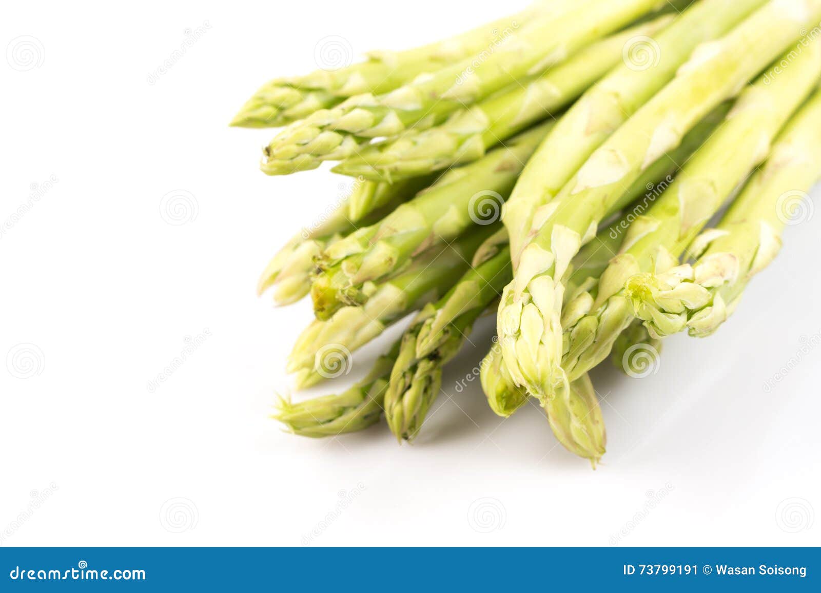 Fresh asparagus on white stock image. Image of cooking 73799191