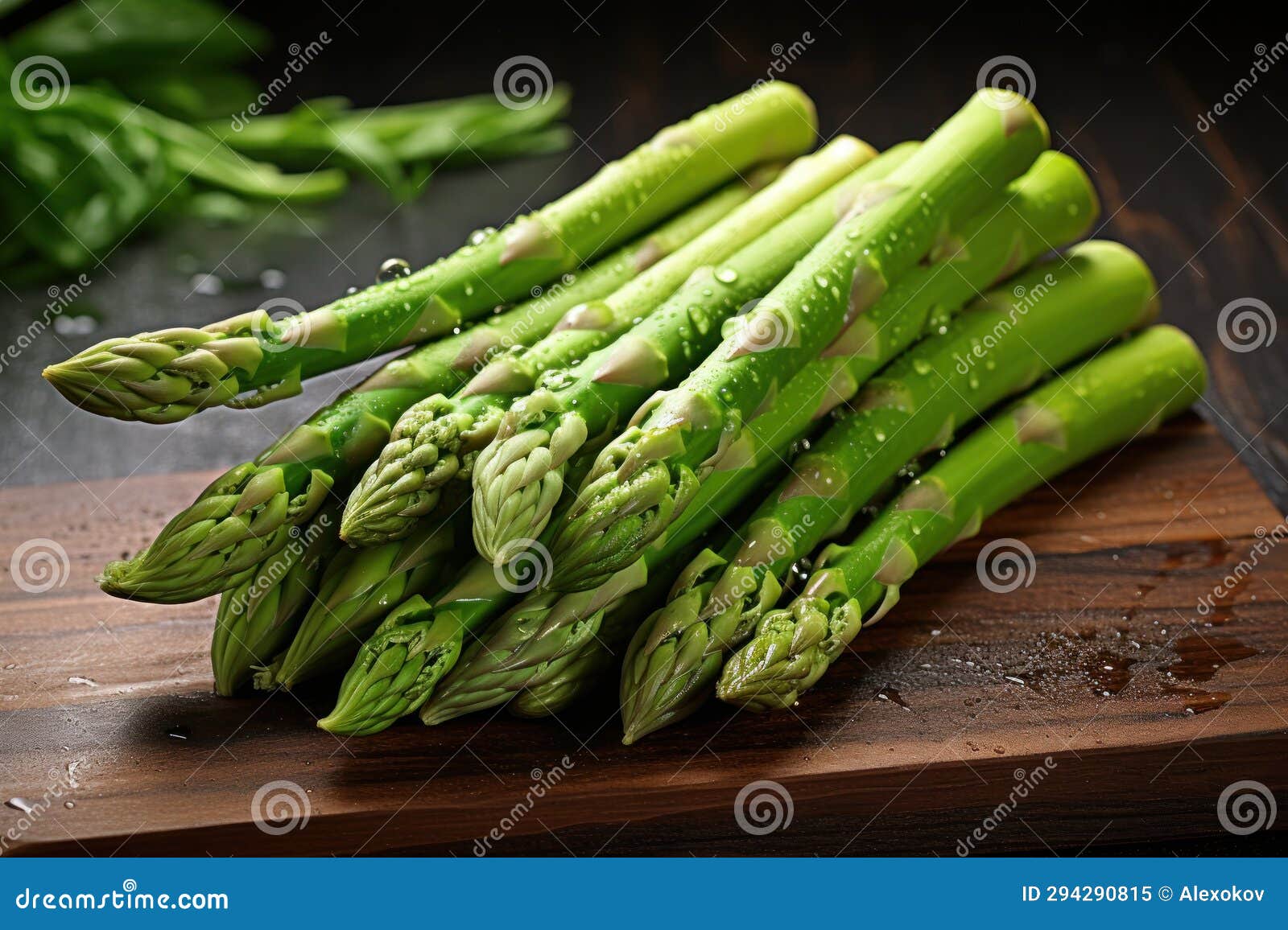 Fresh Asparagus on White Background AI Generated Stock Image Image of