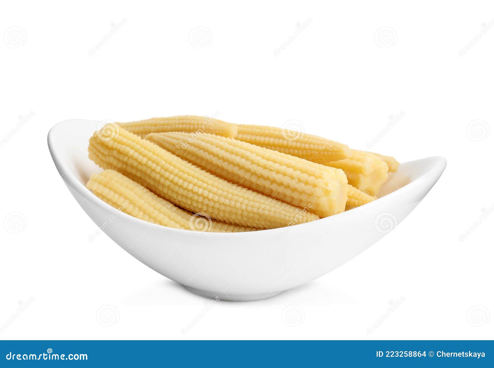 Fresh Baby Corn Cobs on White Background Stock Photo Image of heap, babycorn 223258864