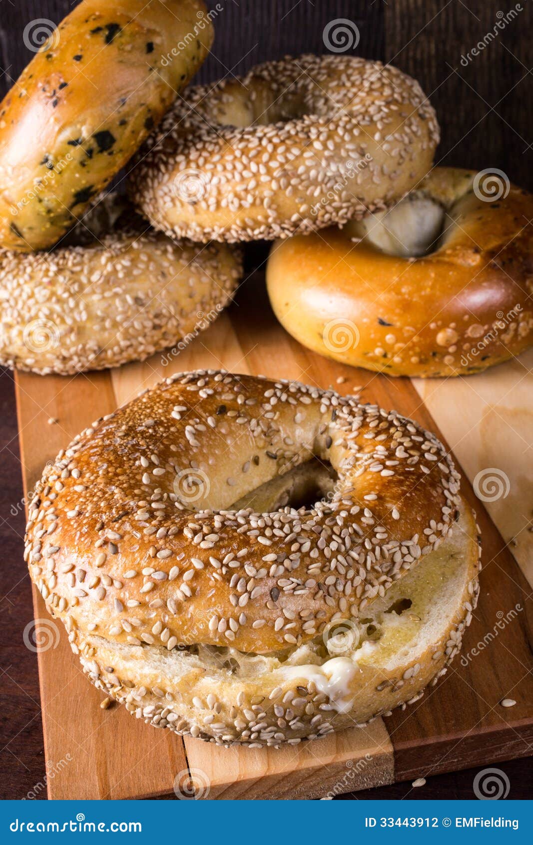 Fresh baked bagels stock photo. Image of assortment, fresh 33443912