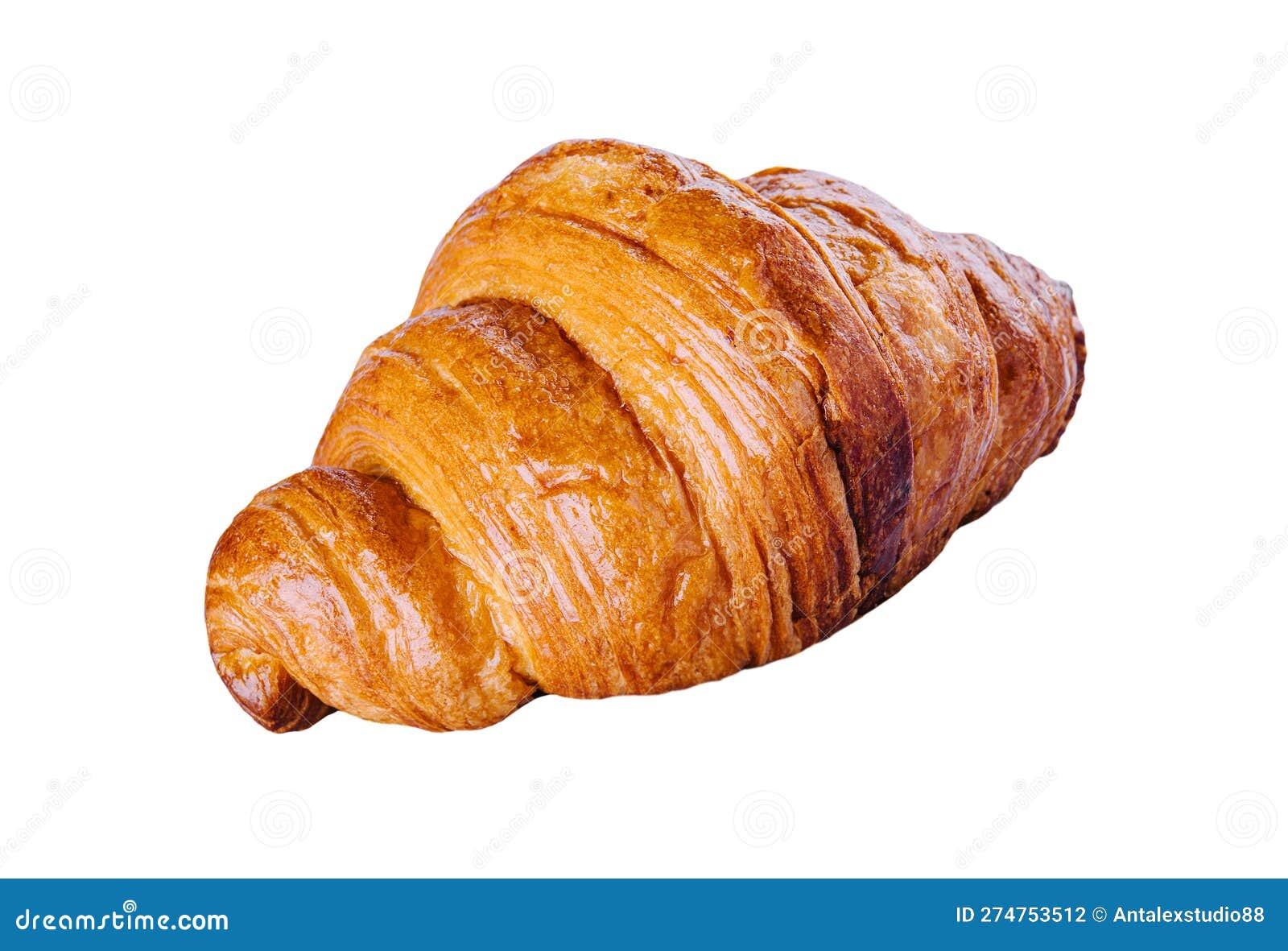 Fresh Baked Croissant on White Background Stock Photo Image of bread