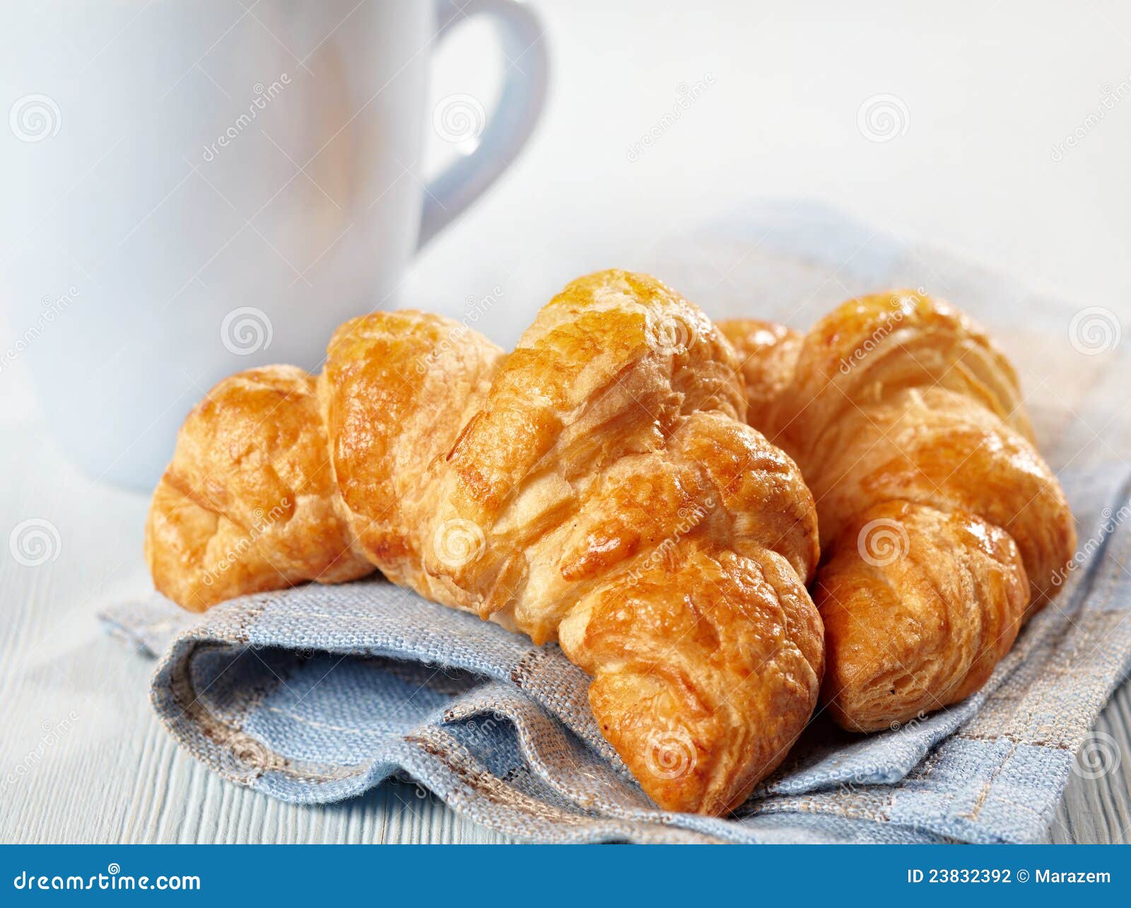 Fresh baked croissants stock photo. Image of food, bake 23832392