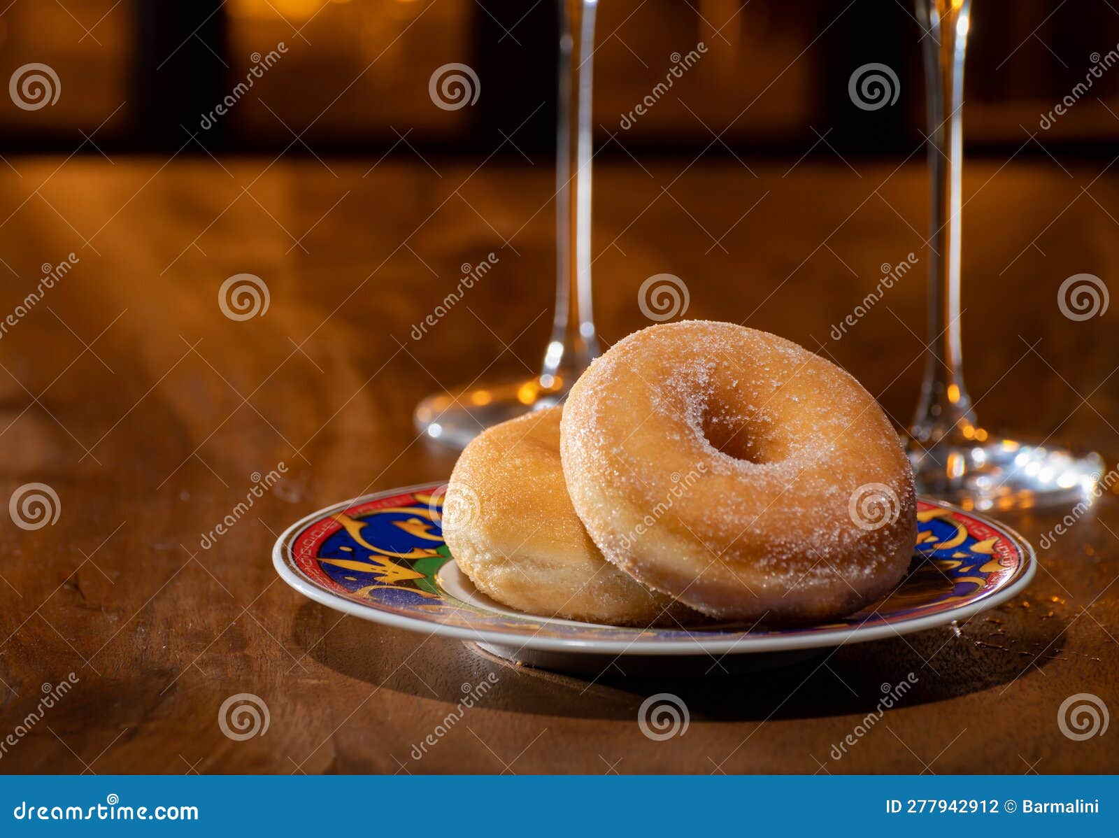 fresh baked doughnuts or donuts sweet dessert americal style glazed with sugar