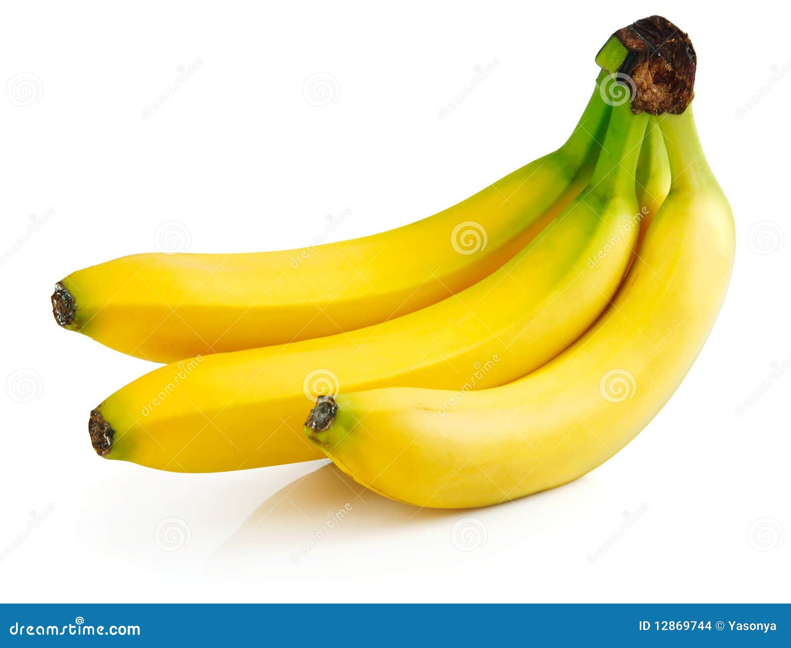 Fresh Banana Fruits Isolated Stock Photo Image of white, three 12869744