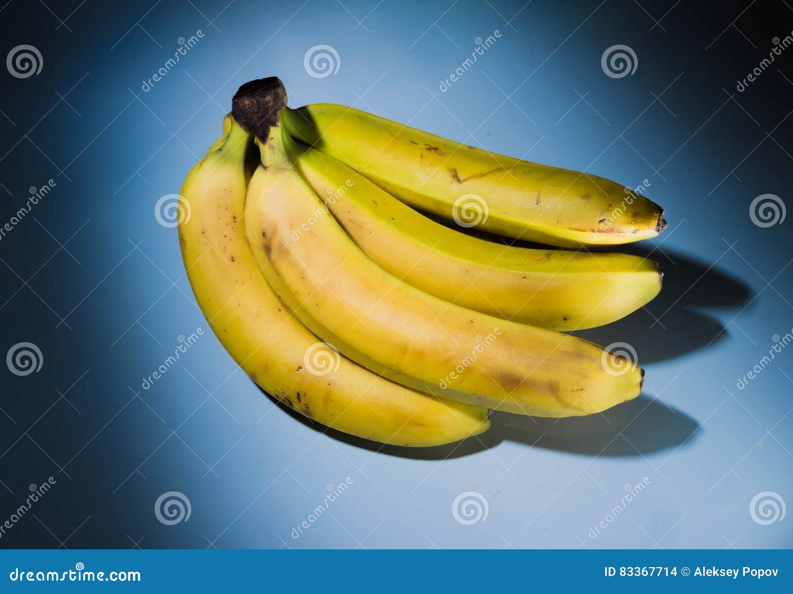 Fresh Bananas Organic, Fruit, Table, Diet, Yellow Stock Photo Image