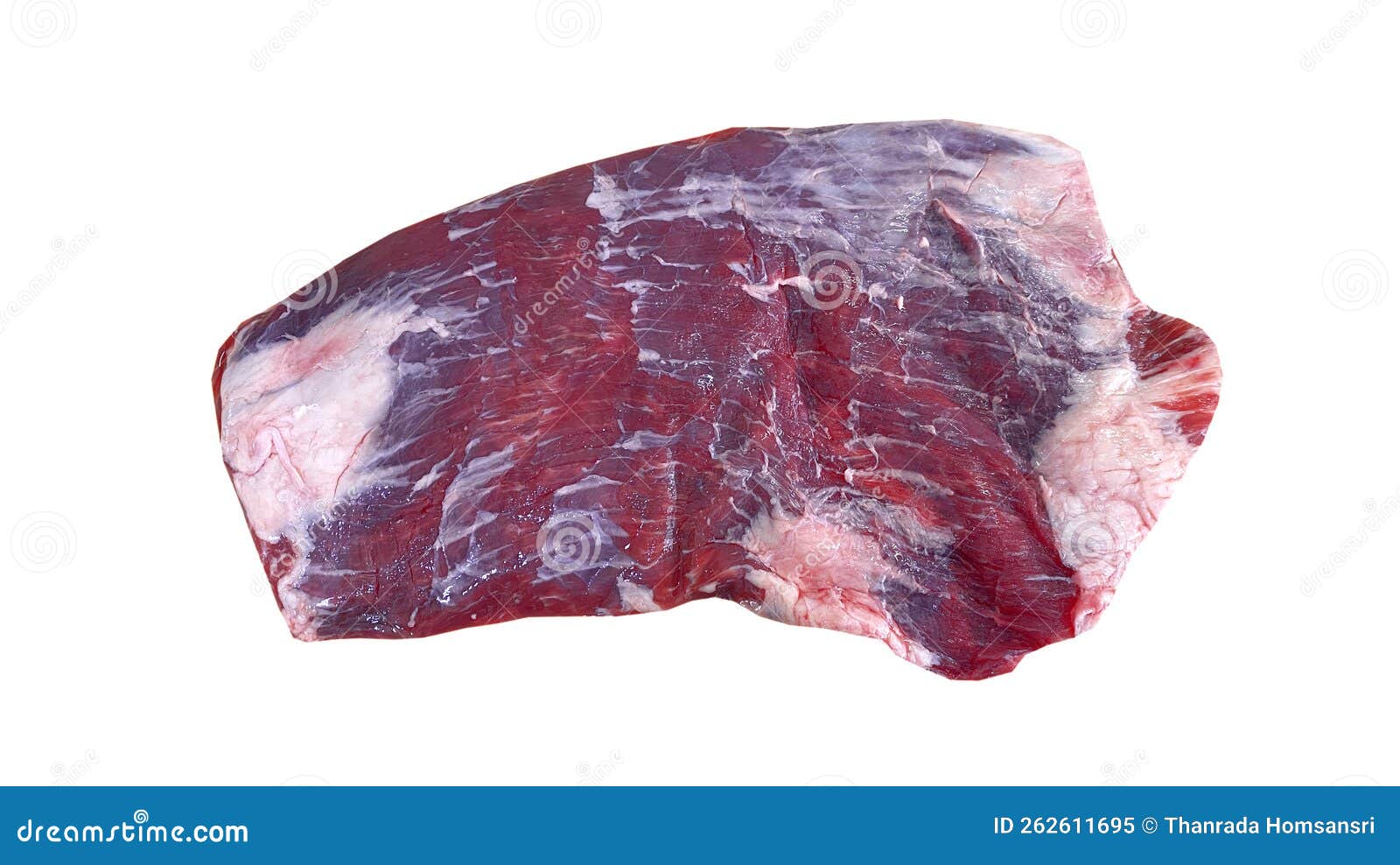 fresh bavette flank beef isolate.