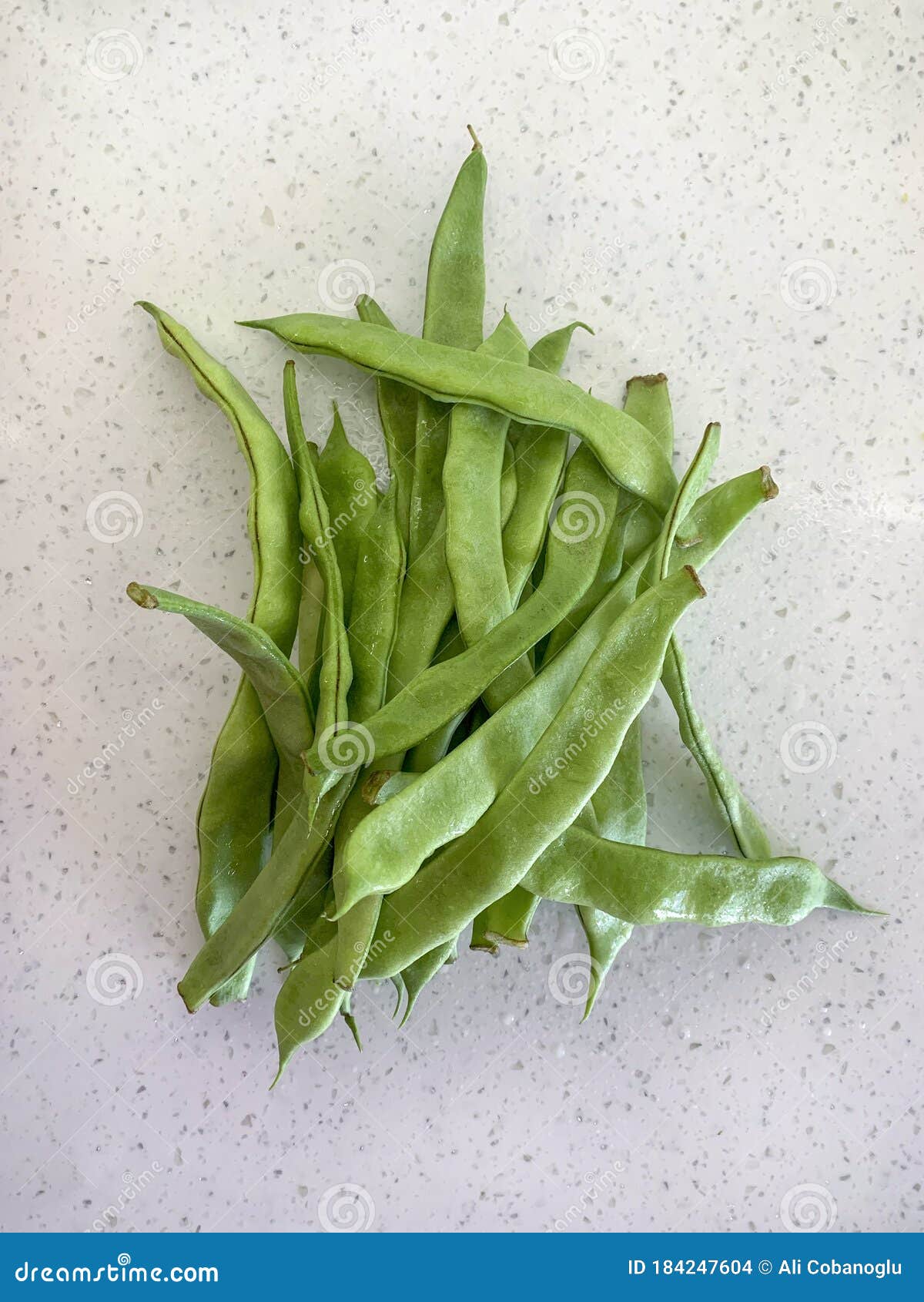 Fresh Beans Washed on Kitchen Counter Stock Photo Image of garden