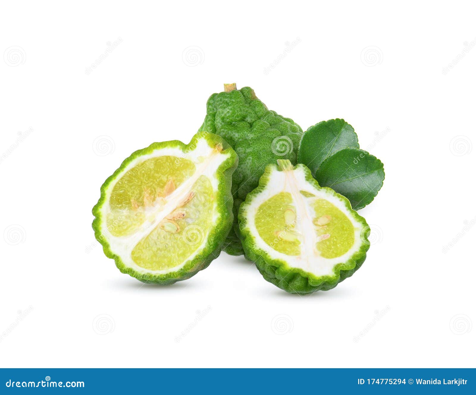 Fresh Bergamot Fruit With Leaf On White Background Stock Photo Image Of White Herbal 174775294
