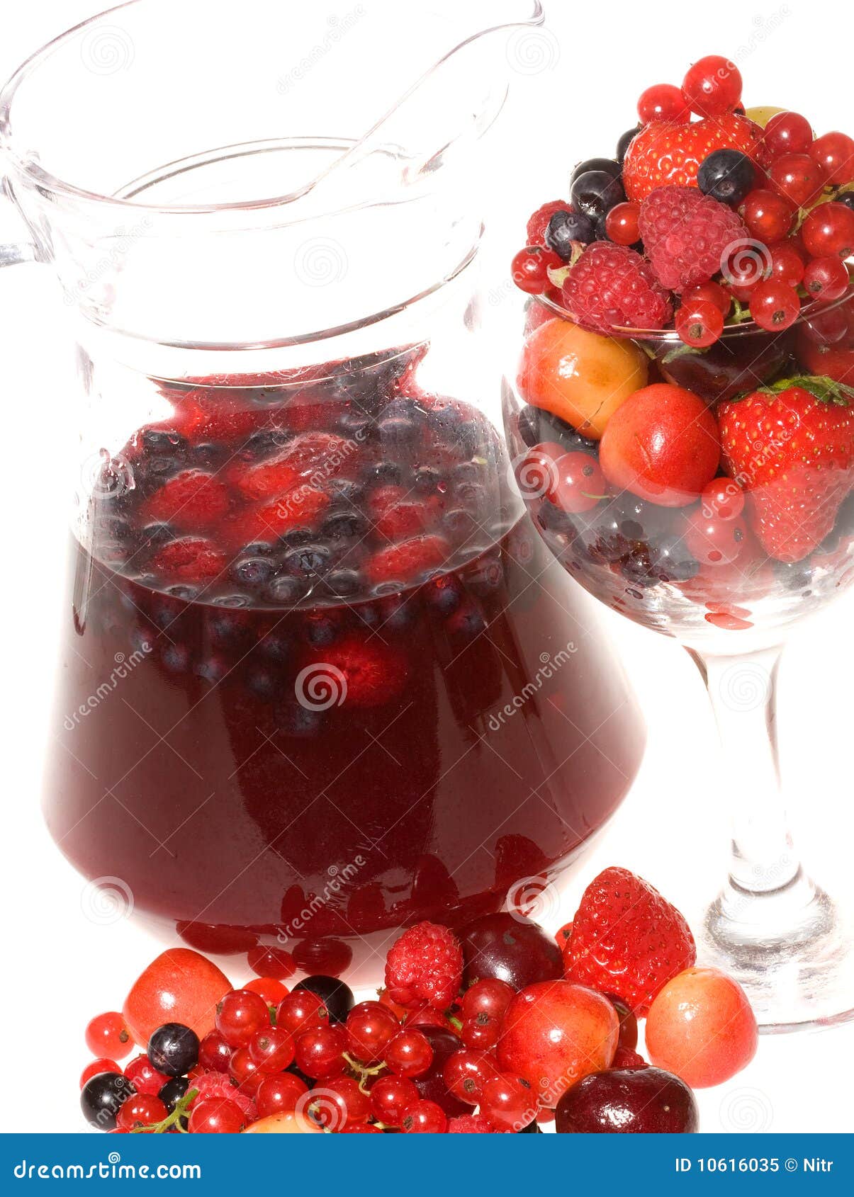 Fresh berries and cocktail stock image. Image of fruit 10616035