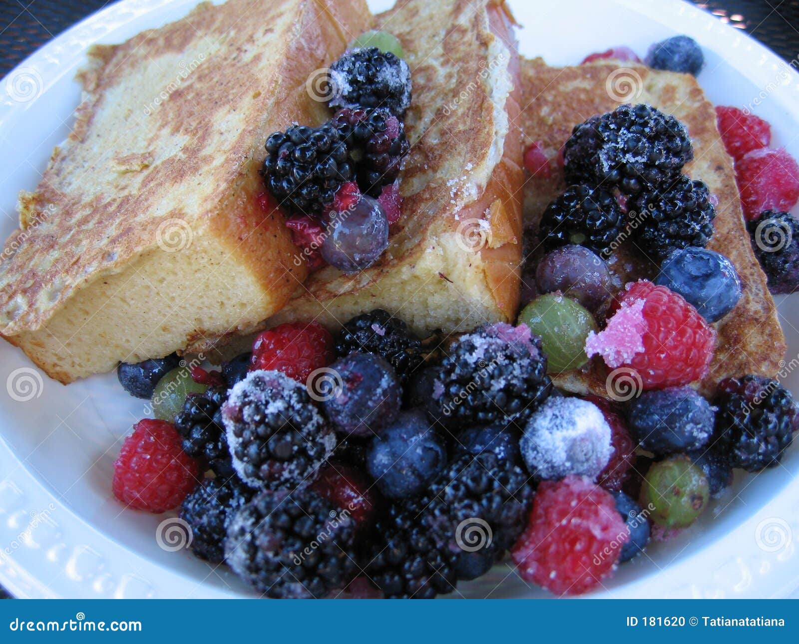 Fresh Berries with French Toast Stock Photo Image of dessert