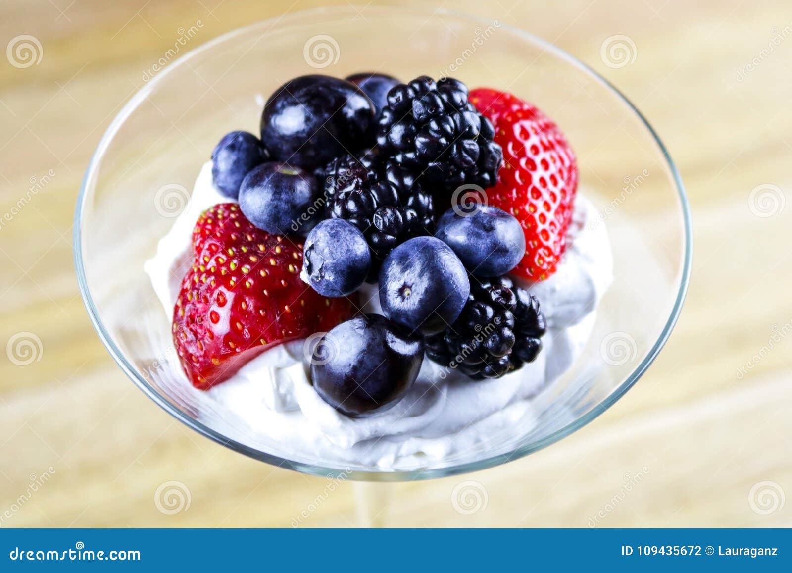 Fresh Berries and Mousse Dessert Stock Photo - Image of maple, vibrant ...