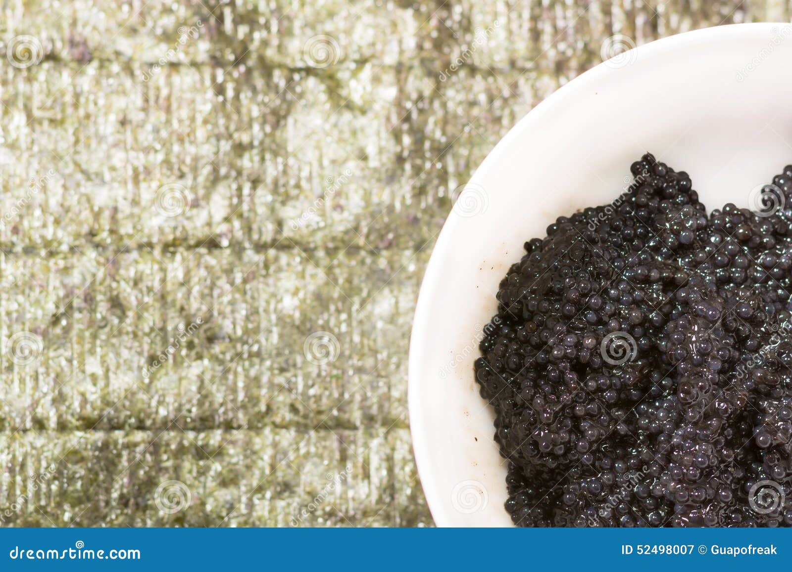 Fresh Black Caviar in a Bowl To Make Sushi and Stock Image - Image of ...