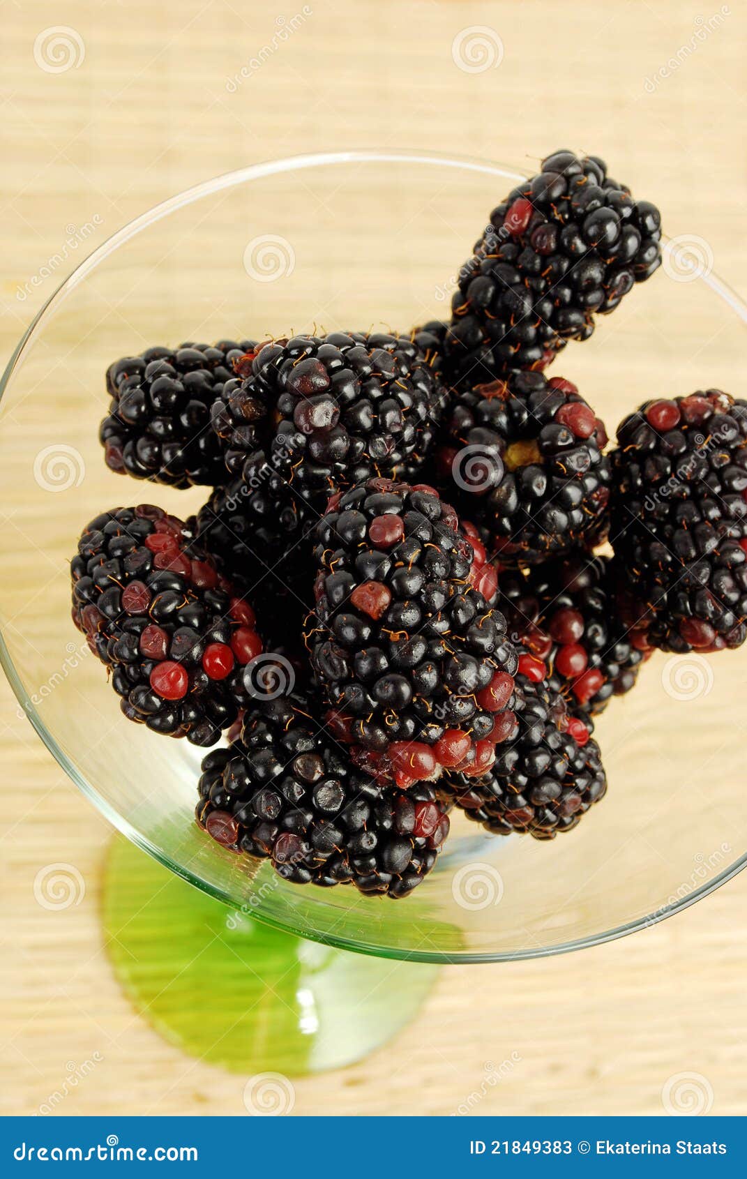 Fresh Blackberries in Martini Glass Closeup. Stock Image - Image of ...