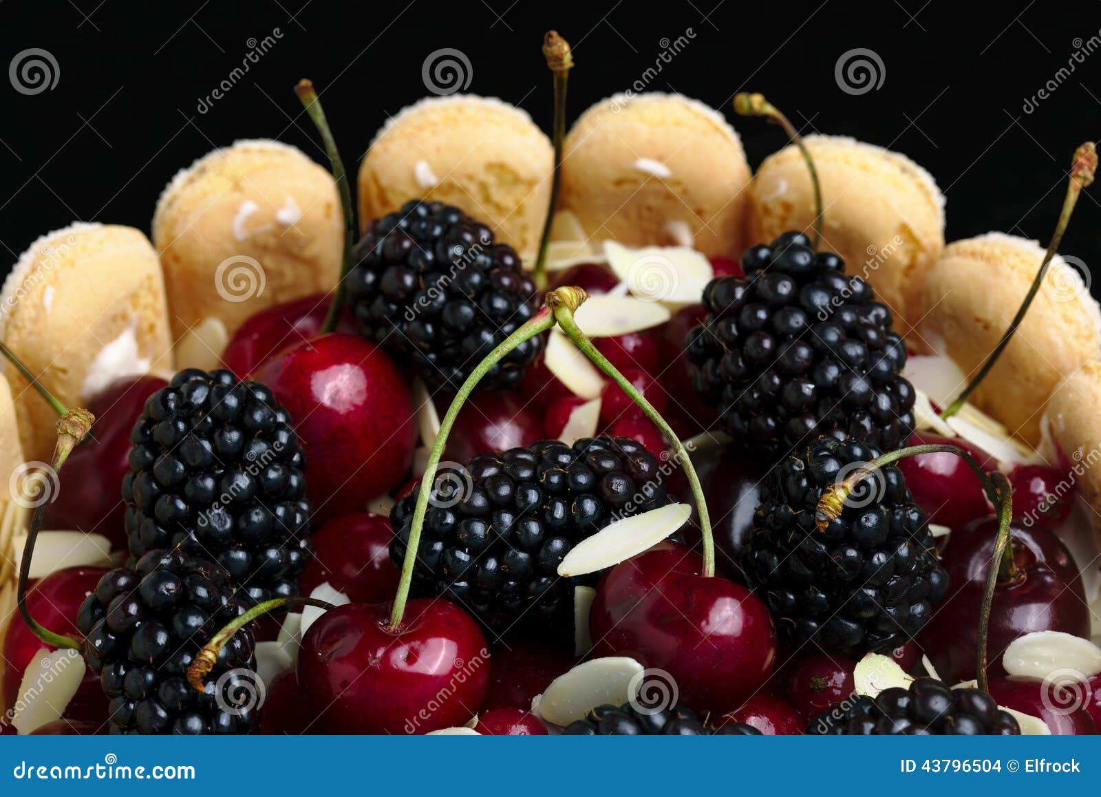 Fresh Blackberry and Cherry Cake Stock Photo Image of freshness, cake