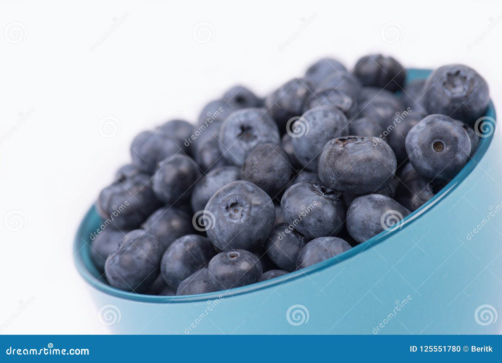 Fresh Blueberries Isolated on a White Background Stock Photo - Image of ...