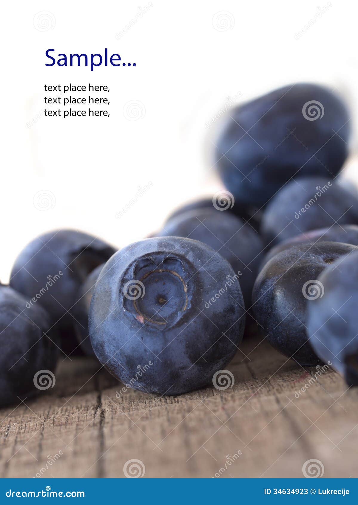 Fresh blueberries stock image. Image of diet, detail 34634923