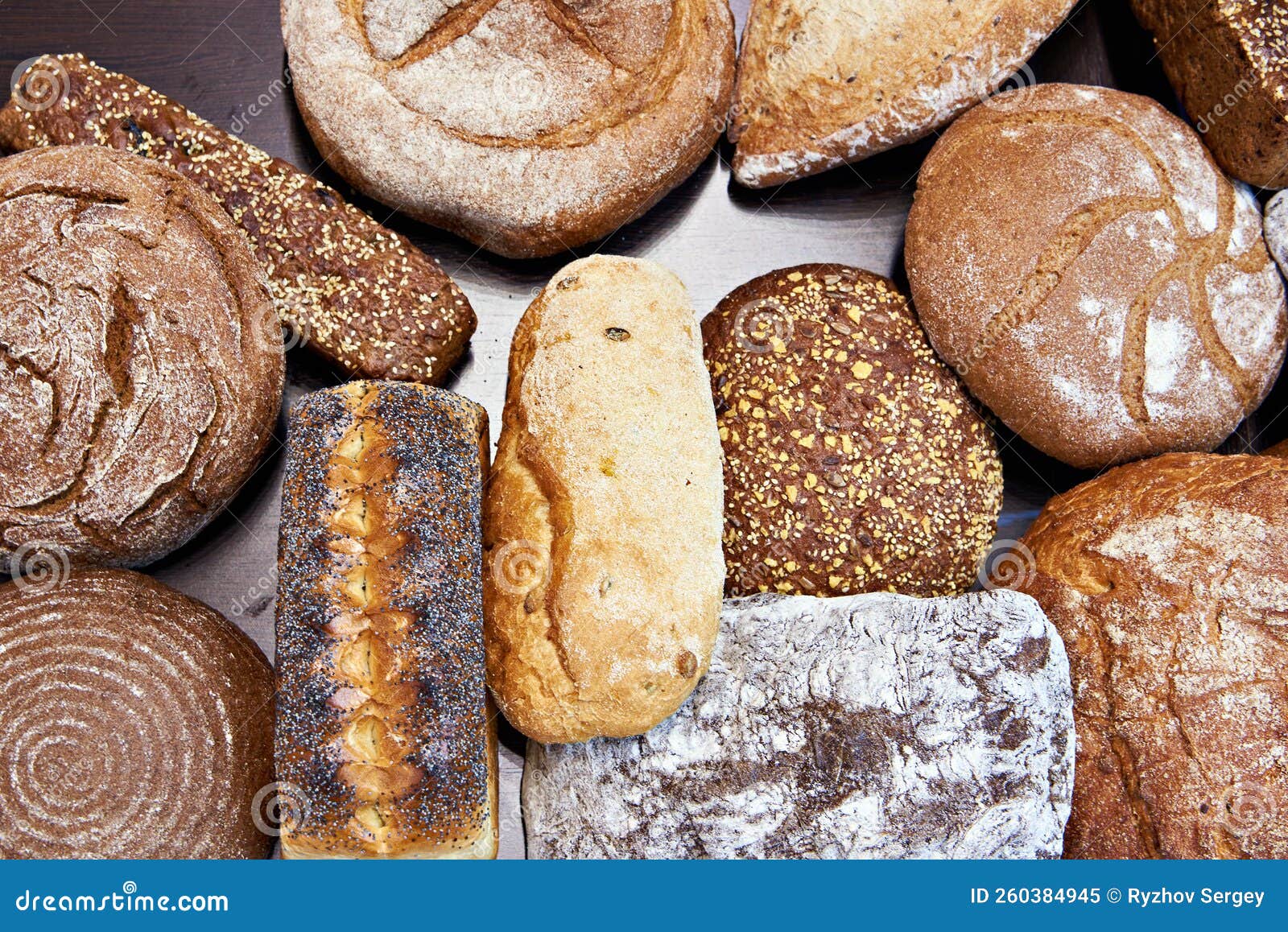 Fresh bread in bakery stock image. Image of retail, freshness 260384945