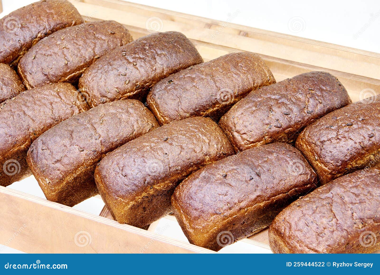Fresh bread in bakery stock photo. Image of baked, loaf 259444522