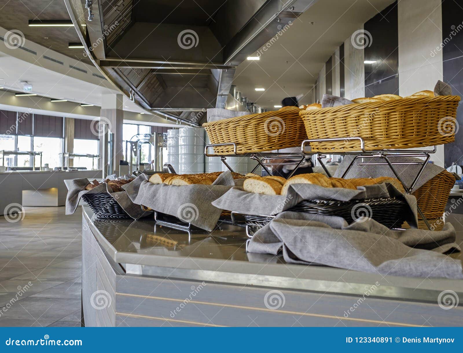 Bread Corner in Hotel Restaurant 1 Stock Image Image of main, food