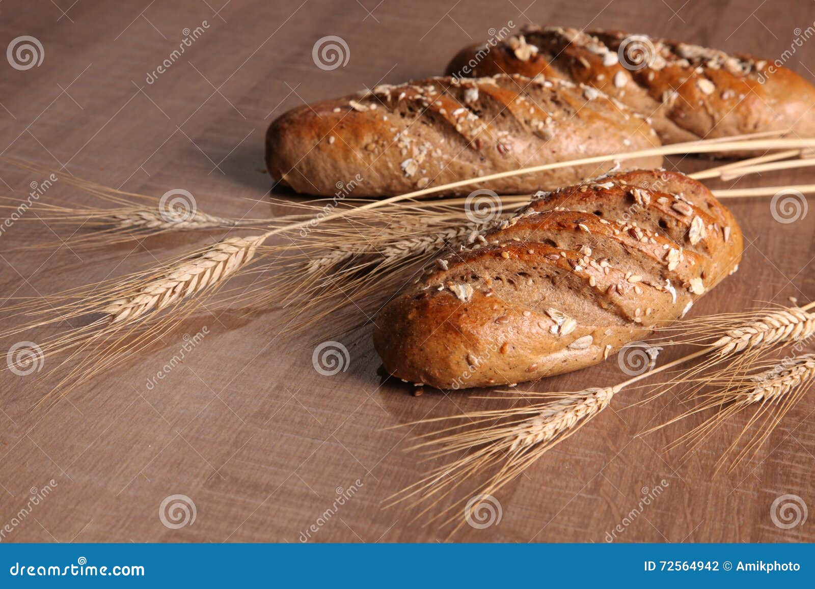 Fresh bread with ears stock photo. Image of background 72564942