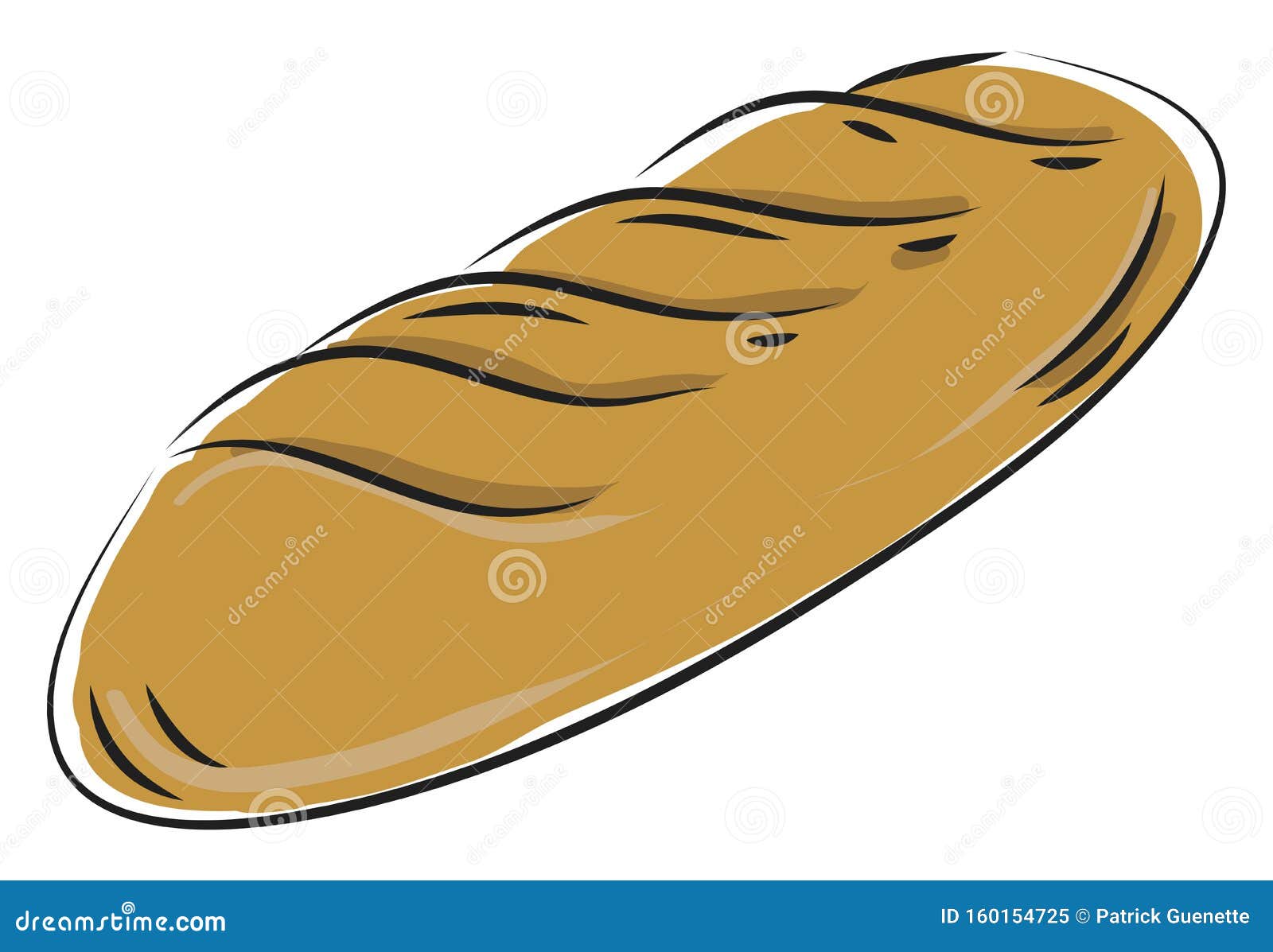 Fresh Bread Loaf Vector Illustration Stock Vector Illustration of